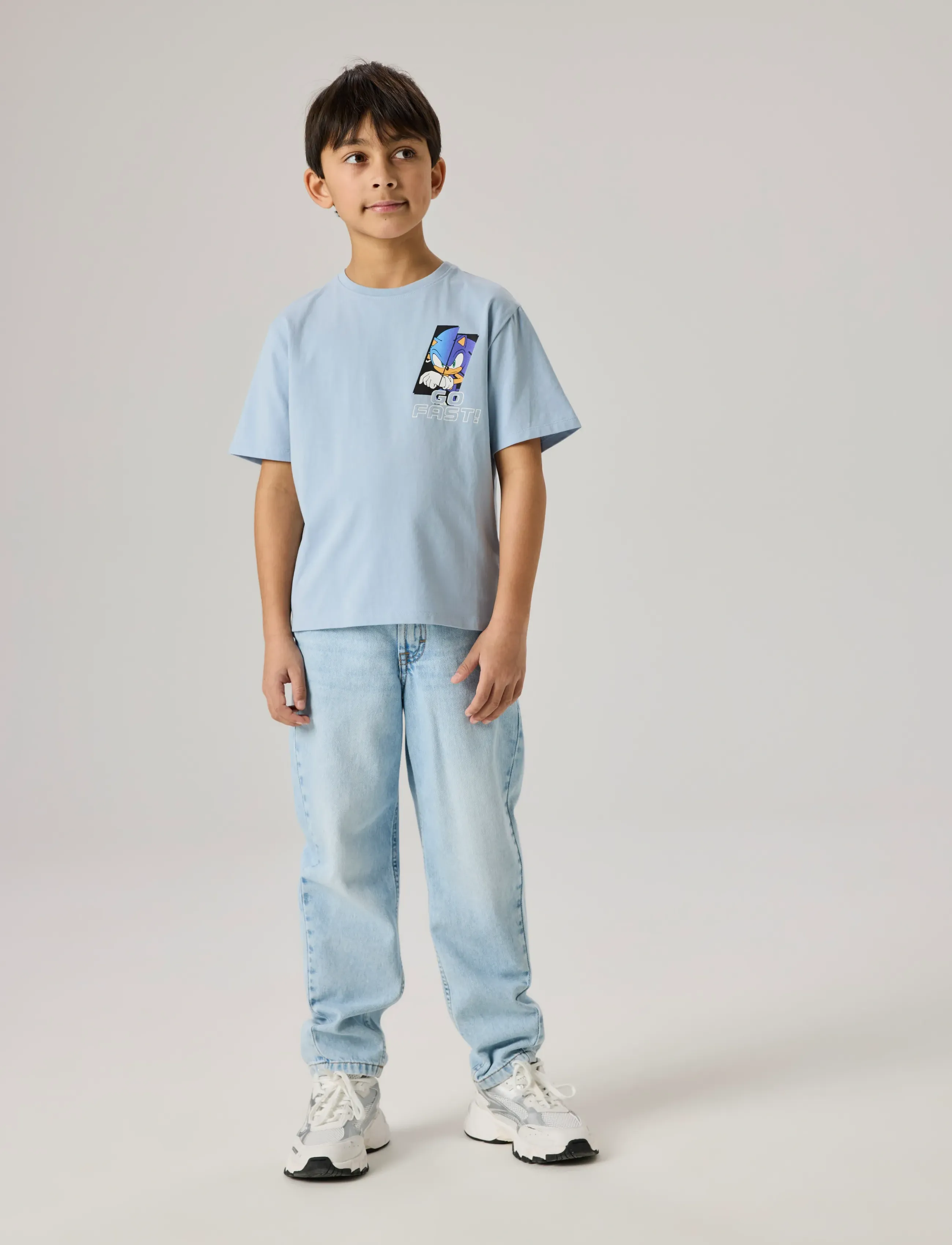 name it - NKMFITUS SONIC SS NREG TOP BOX SKY - kurzärmelige - blue fog - 3