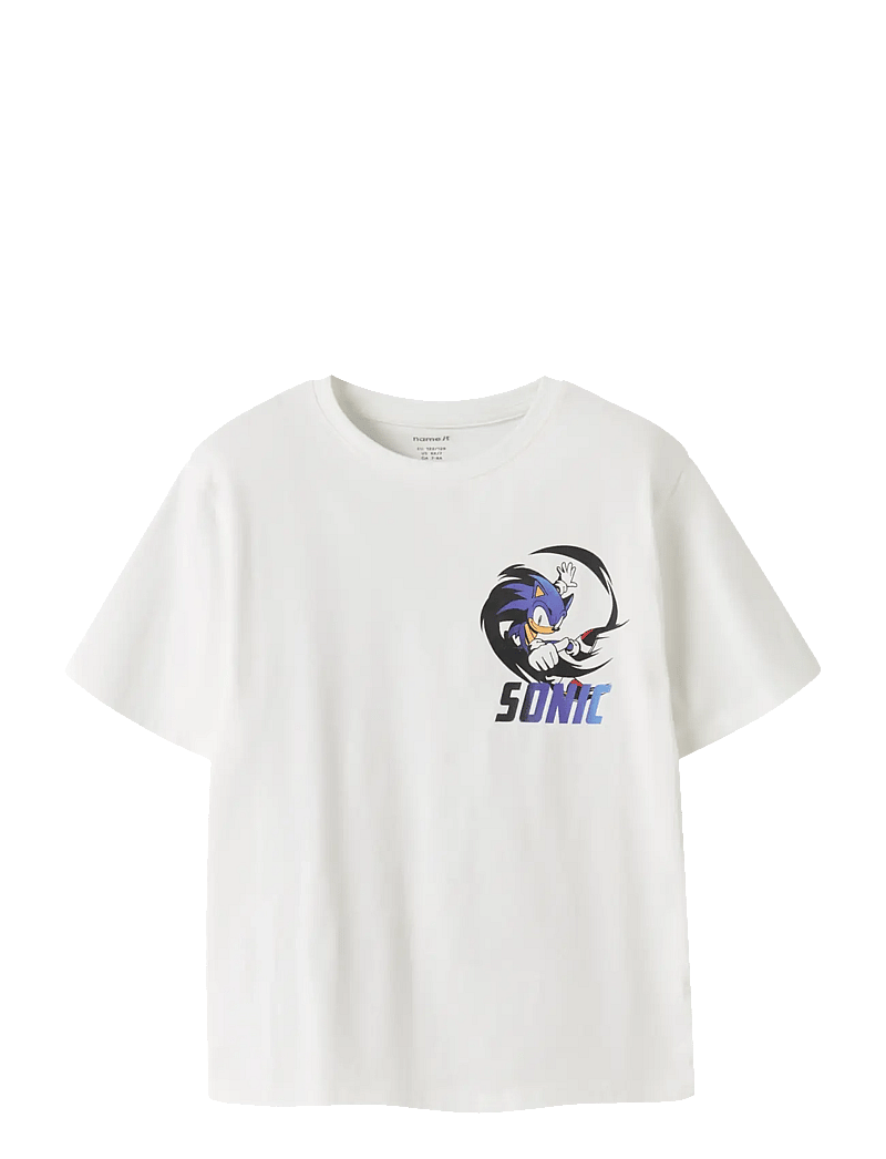 name it - NKMFITUS SONIC SS NREG TOP BOX SKY - kortærmede t-shirts - bright white - 1