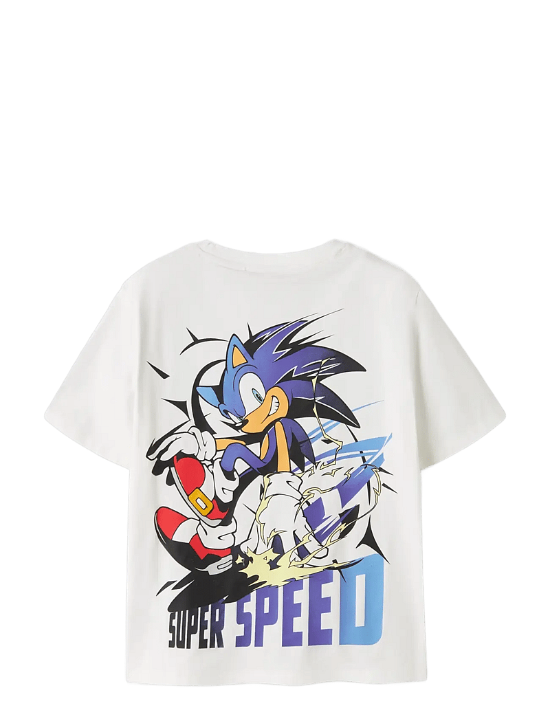 name it - NKMFITUS SONIC SS NREG TOP BOX SKY - kortærmede t-shirts - bright white - 2