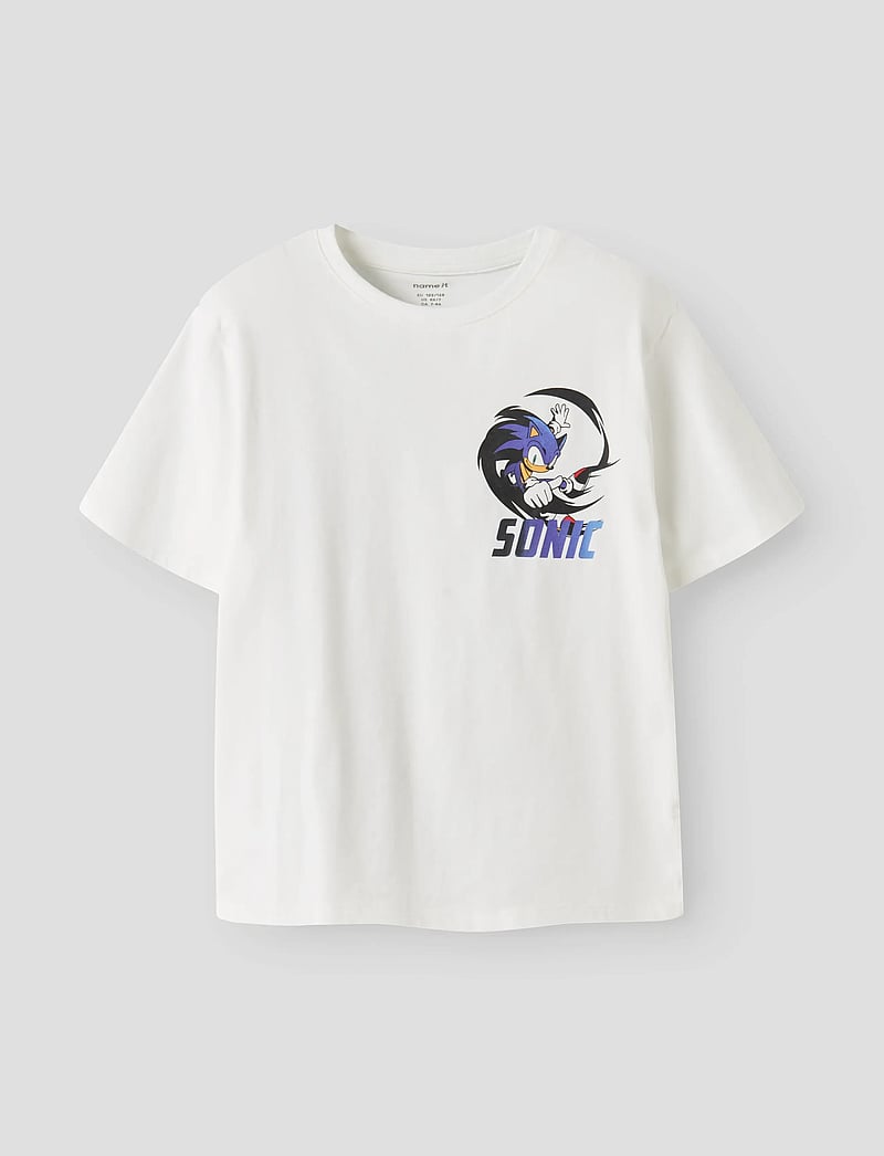 name it - NKMFITUS SONIC SS NREG TOP BOX SKY - kortærmede t-shirts - bright white - 0