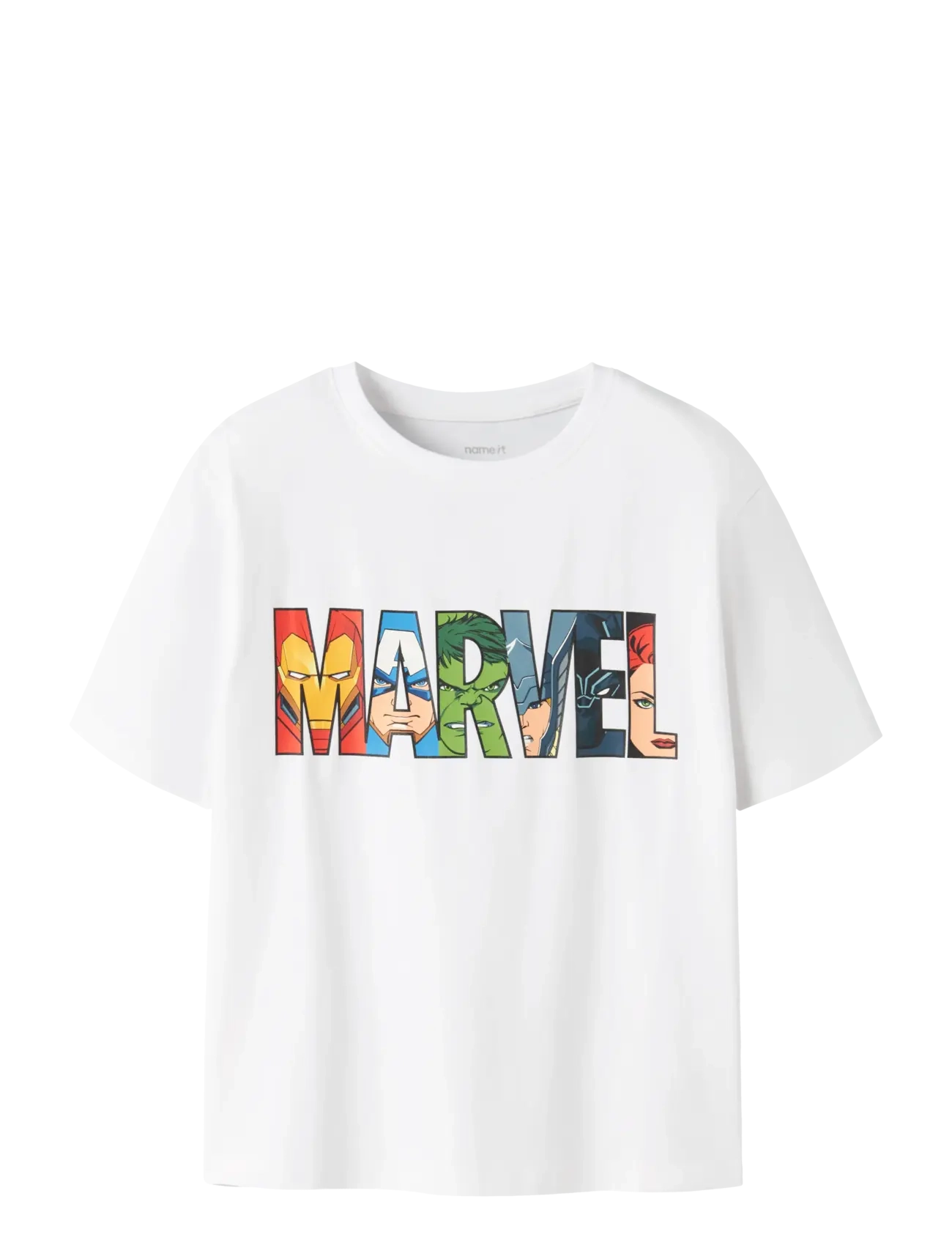name it Nkmfergus Marvel Ss Nreg Top Mar, 158-164, T-shirts, Weiß - Short-sleeved, Kinder