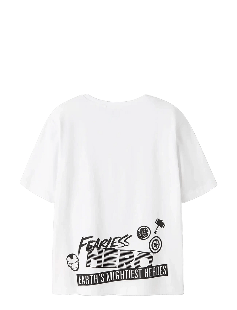 name it - NKMFERGUS MARVEL SS NREG TOP MAR - kortærmede t-shirts - bright white - 1