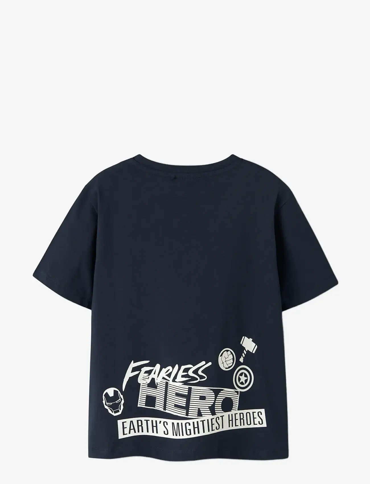 name it - NKMFERGUS MARVEL SS NREG TOP MAR - kortærmede t-shirts - navy blazer - 1