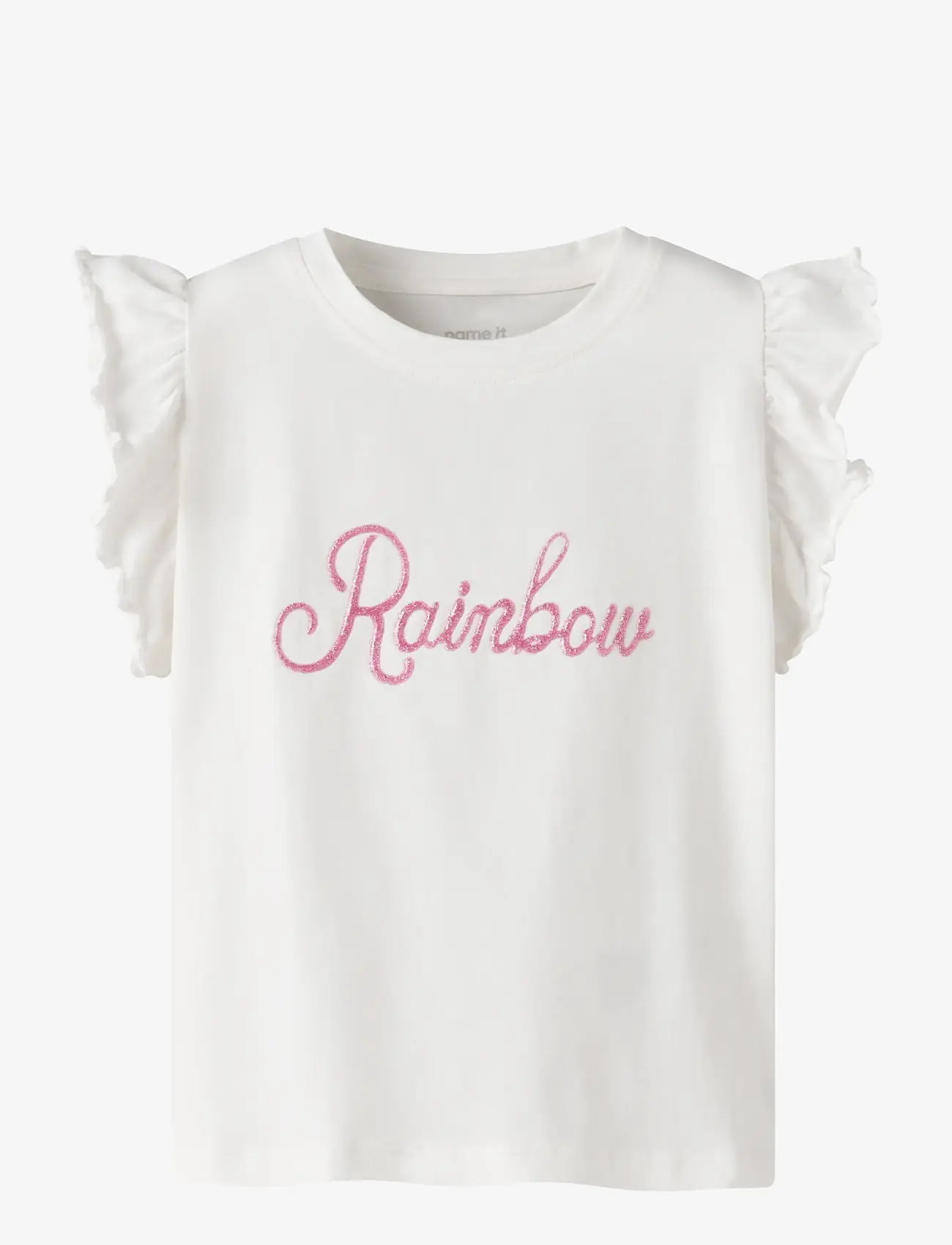 name it - NMFDYBBA SS TOP - marškinėliai trumpomis rankovėmis - bright white - 0