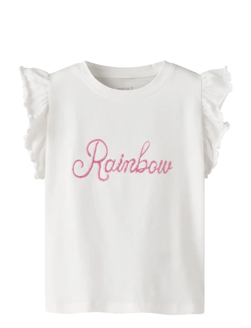 name it - NMFDYBBA SS TOP - kurzärmelige - bright white - 0