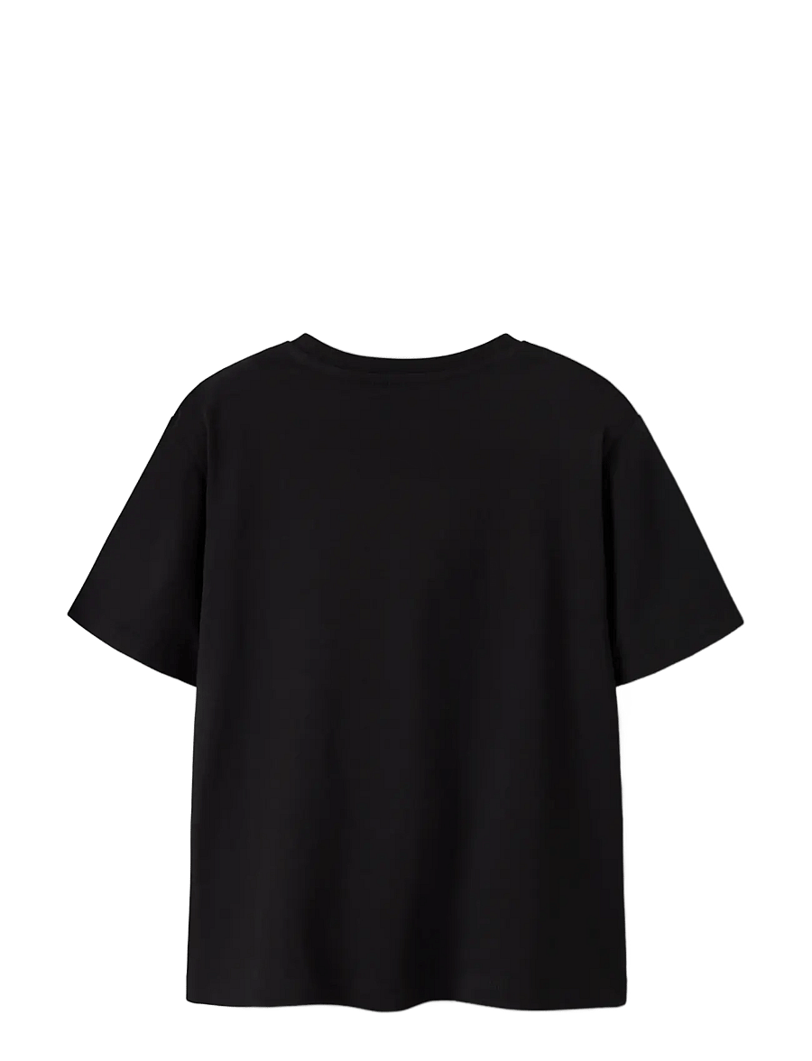 name it - NKMMALIM ONEP SS NREG TOP BOX BFU - kortærmede t-shirts - black - 1
