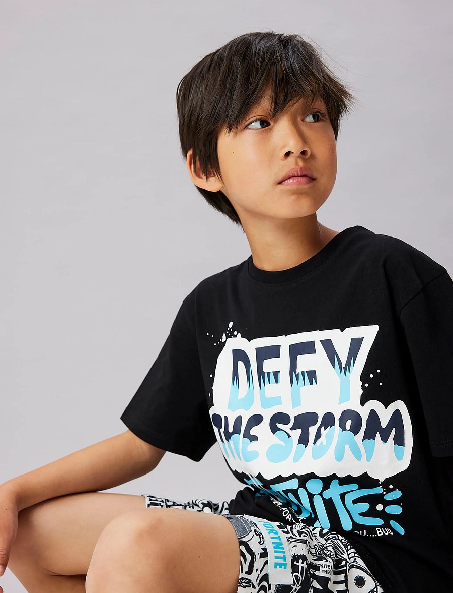 name it - NKMMOD FORTNITE SS NREG TOP BOX NOOS BFU - kortærmede t-shirts - black - 3