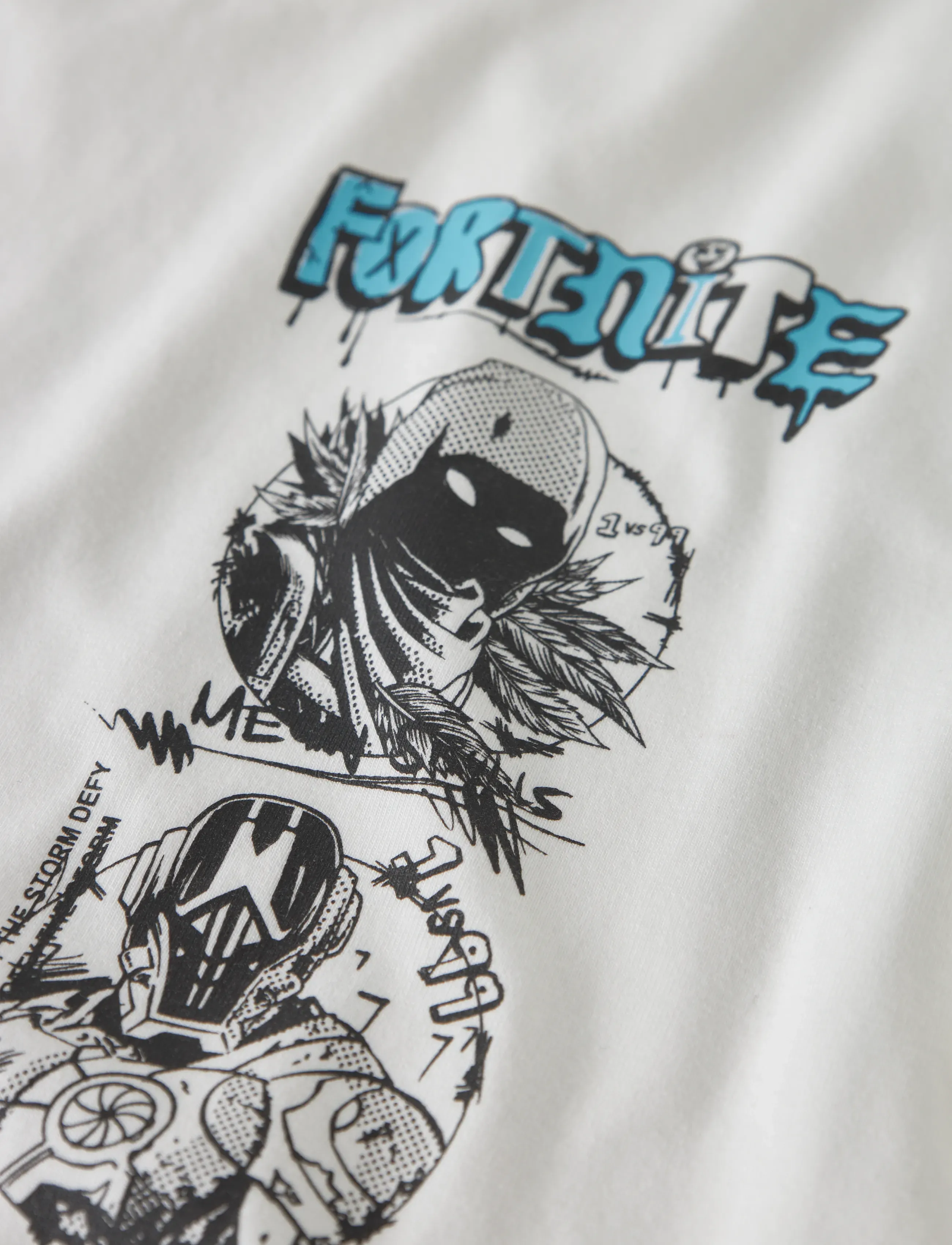 name it - NKMMOD FORTNITE SS NREG TOP BOX NOOS BFU - kortærmede t-shirts - bright white - 2