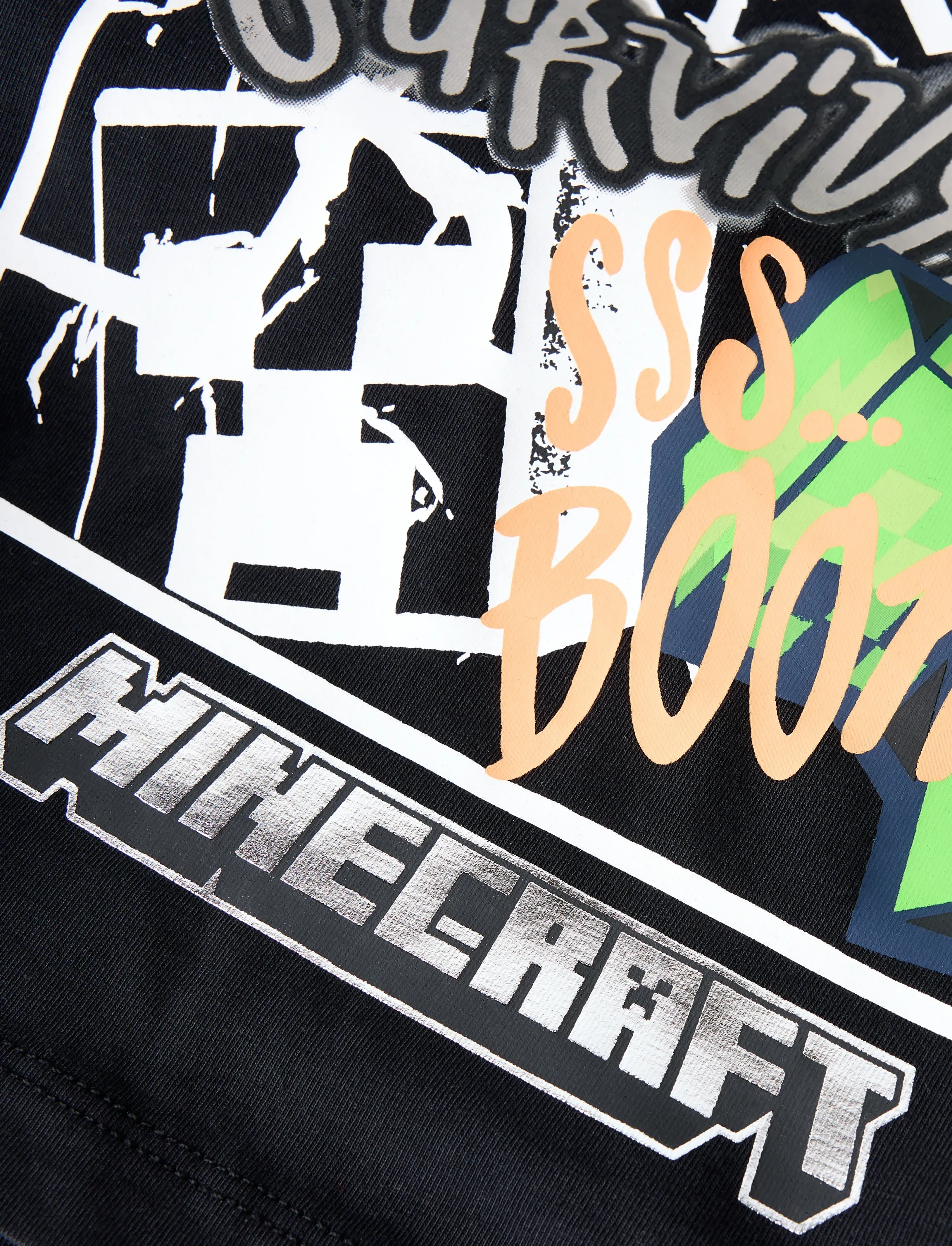name it - NKMMASE MINECRAFT SS NREG TOP NOOS BFU - kortærmede t-shirts - black - 3