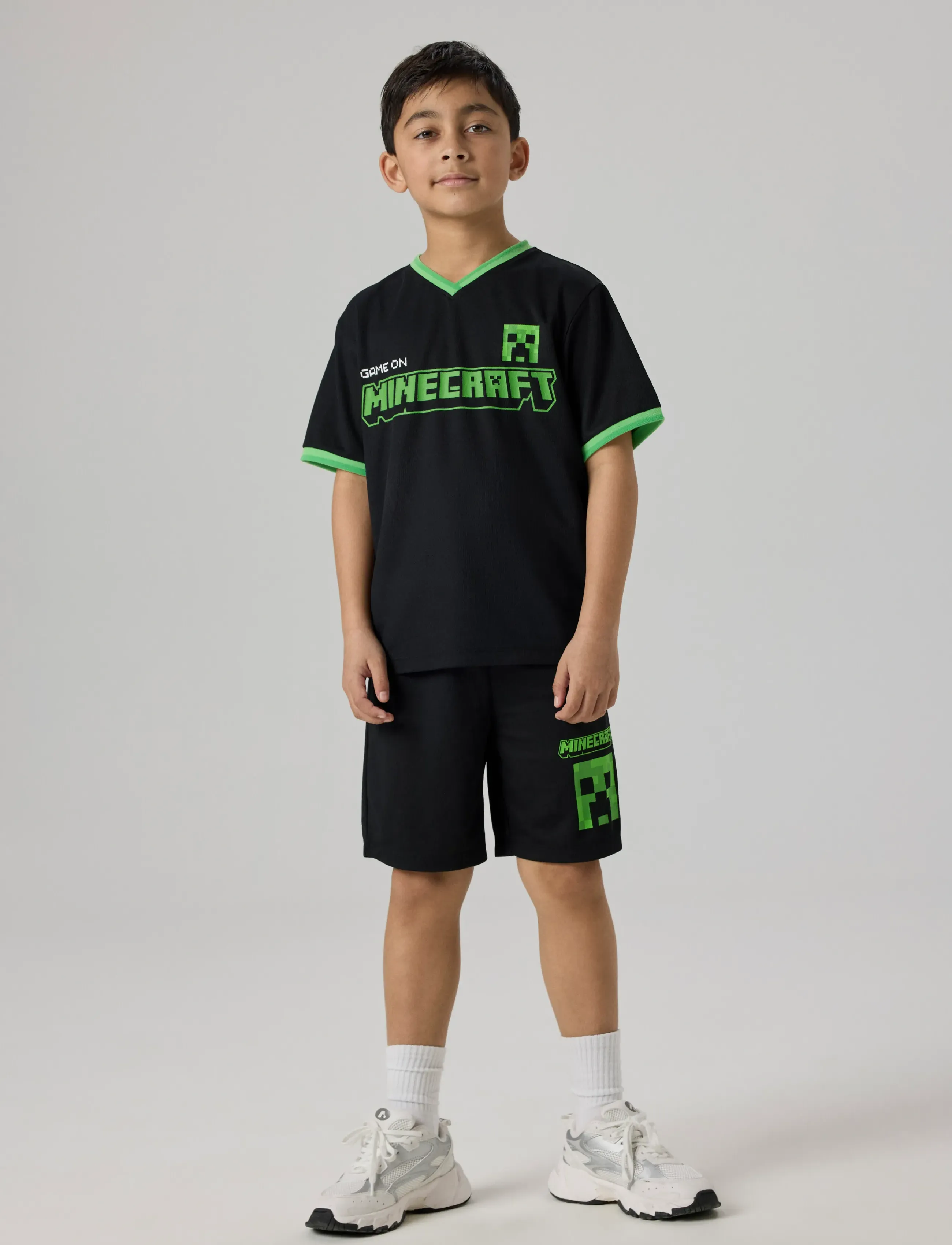 name it - NKMMALI MINECRAFT NREG POLY SHORTS BFU - sport stuttbuxur - black - 2