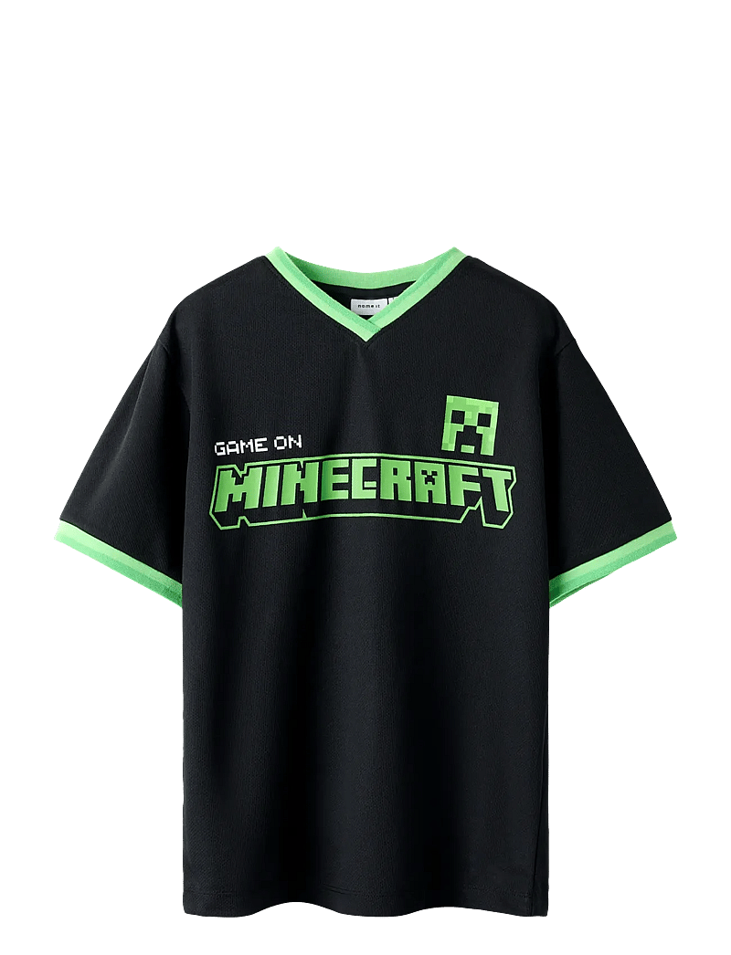 name it - NKMMALI MINECRAFT NREG POLY TOP BFU - sportoberteile - black - 1
