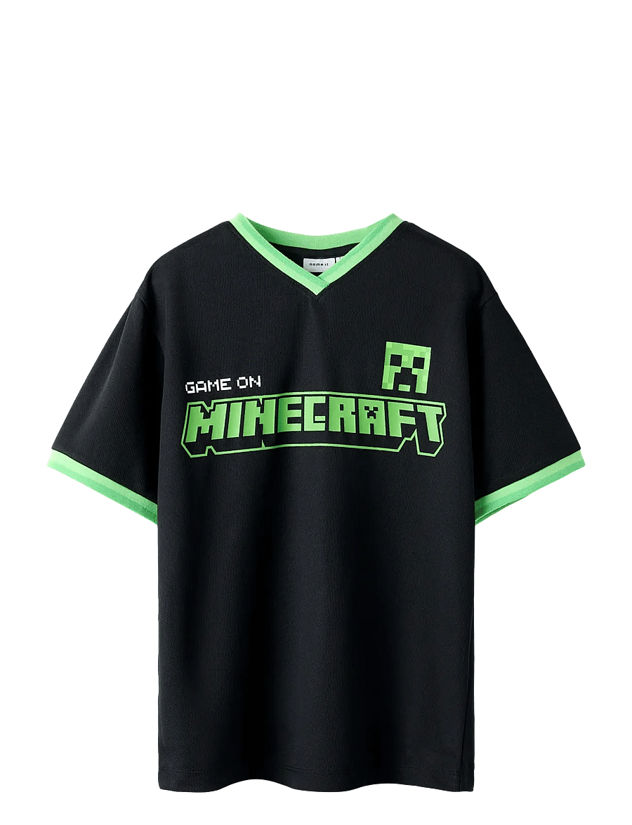 name it - NKMMALI MINECRAFT NREG POLY TOP BFU - sporta topi - black - 1