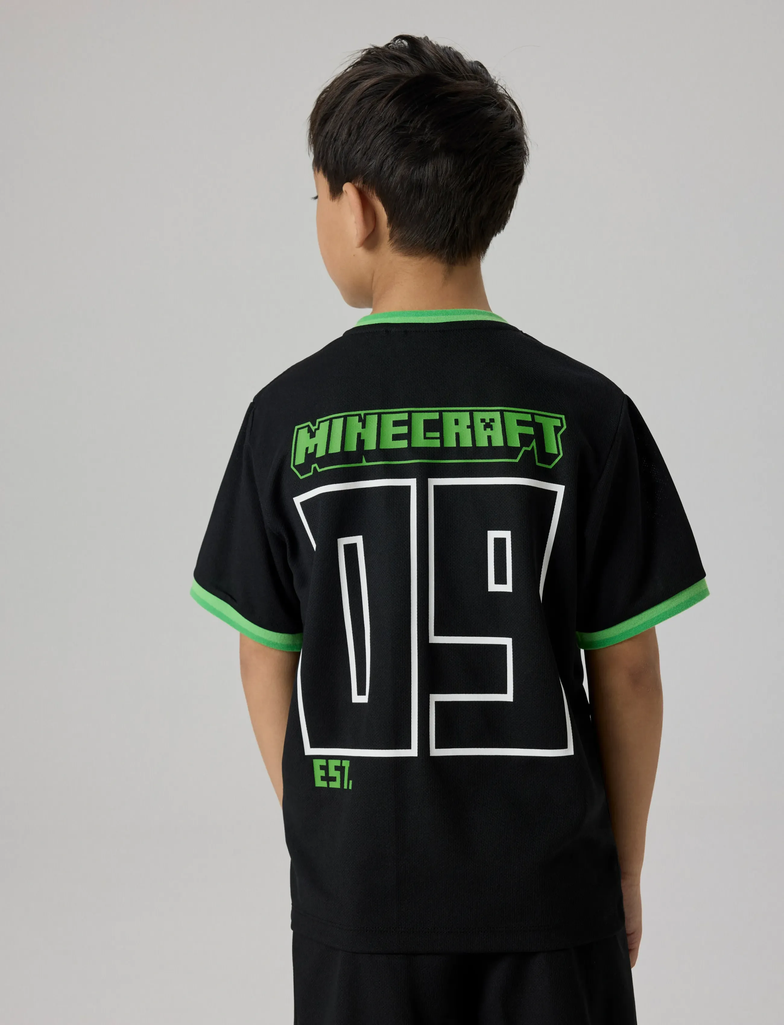 name it Nkmmali Minecraft Nreg Poly Top Bfu, 116, Black, T-Shirts > Sportstoppe, Børn