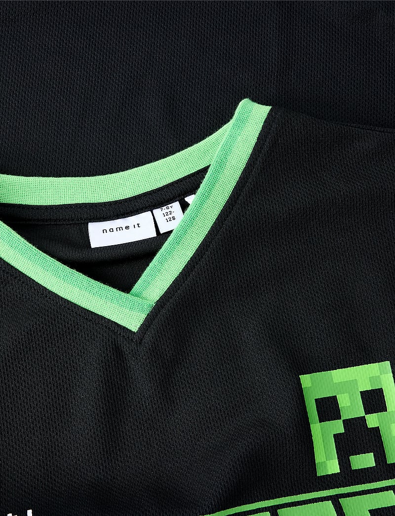 name it - NKMMALI MINECRAFT NREG POLY TOP BFU - sportoberteile - black - 4
