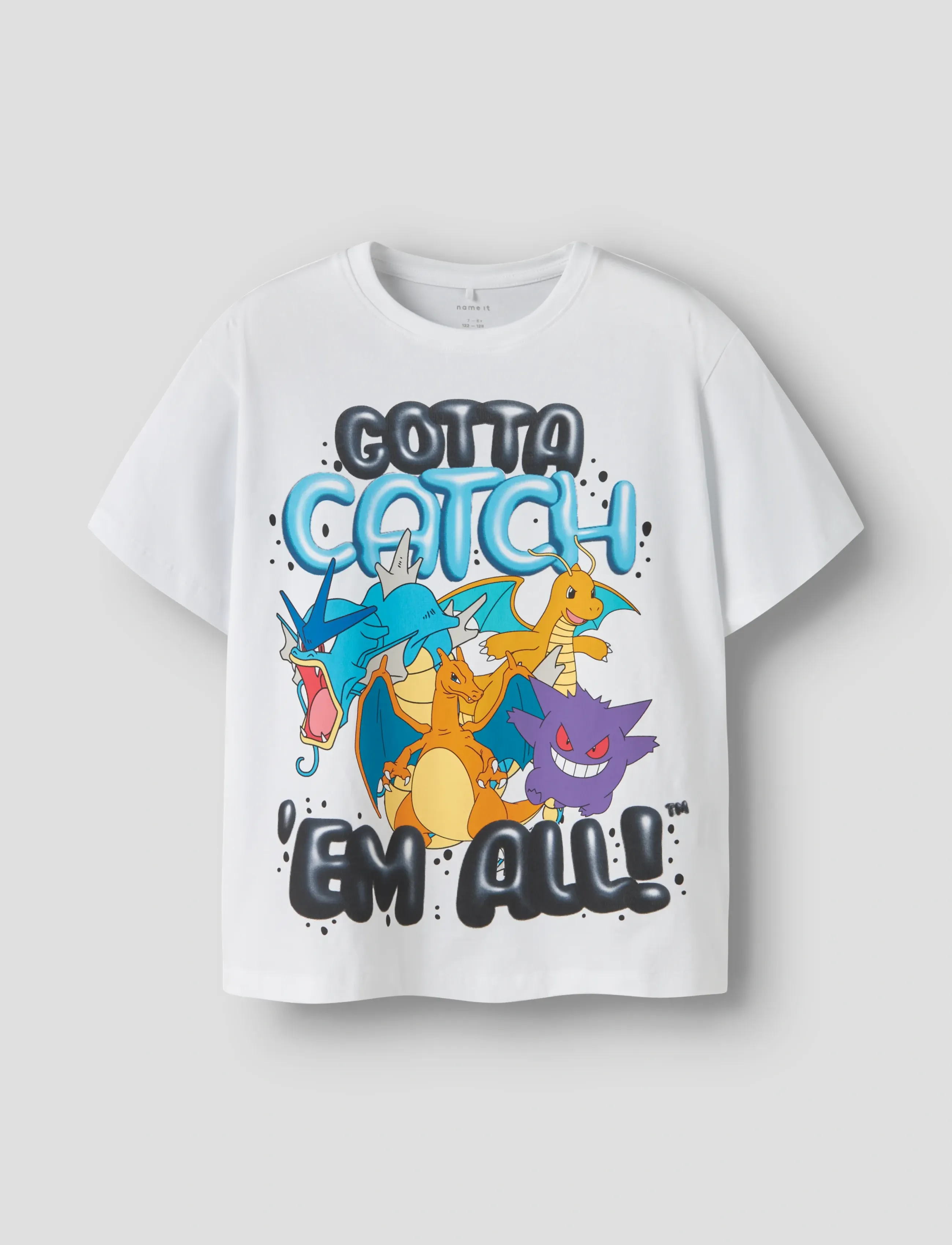 name it NKMMAJO POKEMON SS NREG TOP BOX NOOS SKY - T-shirts à manches courtes - BRIGHT WHITE / white
