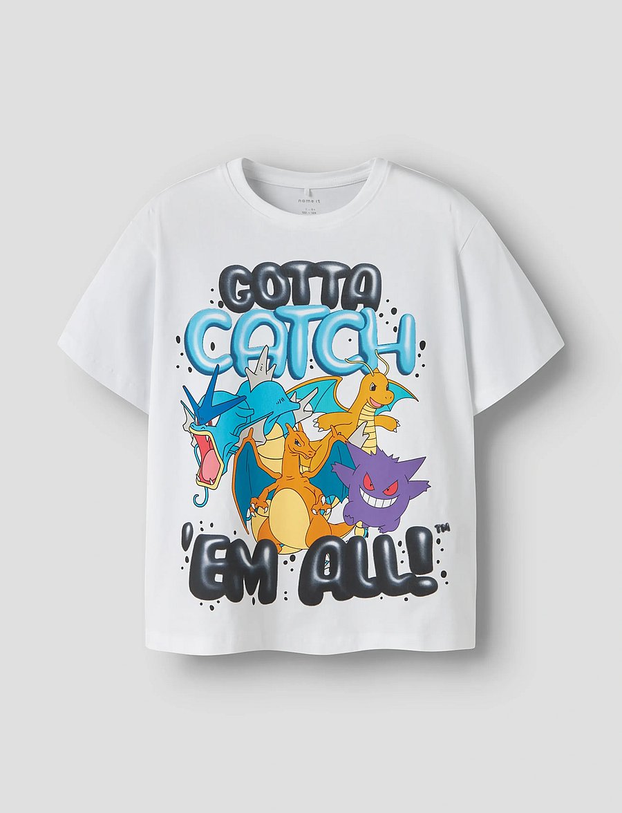 name it - NKMMAJO POKEMON SS NREG TOP BOX NOOS SKY - t-shirts à manches courtes - bright white - 0