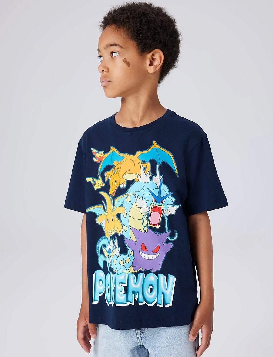 name it - NKMMAJO POKEMON SS NREG TOP BOX NOOS SKY - t-shirts à manches courtes - navy blazer - 0