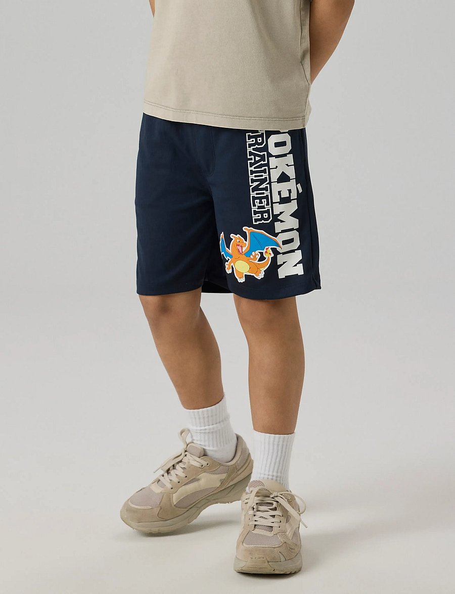 name it - NKMMORIS POKEMON NREG POLY SHORTS SKY - sportimise püksid - navy blazer - 3