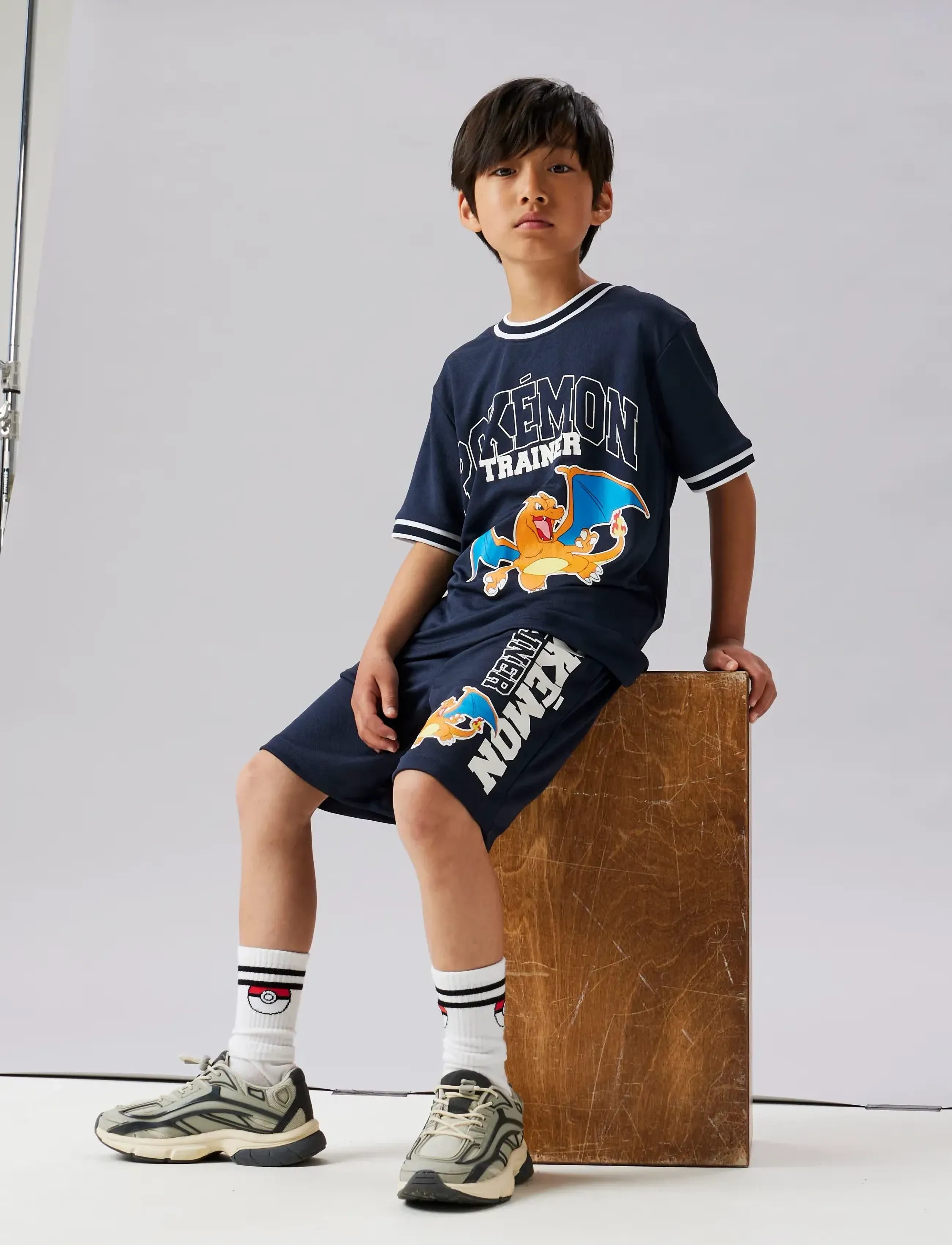 name it - NKMMORIS POKEMON NREG POLY SS TOP SKY - kurzärmelige - navy blazer - 3