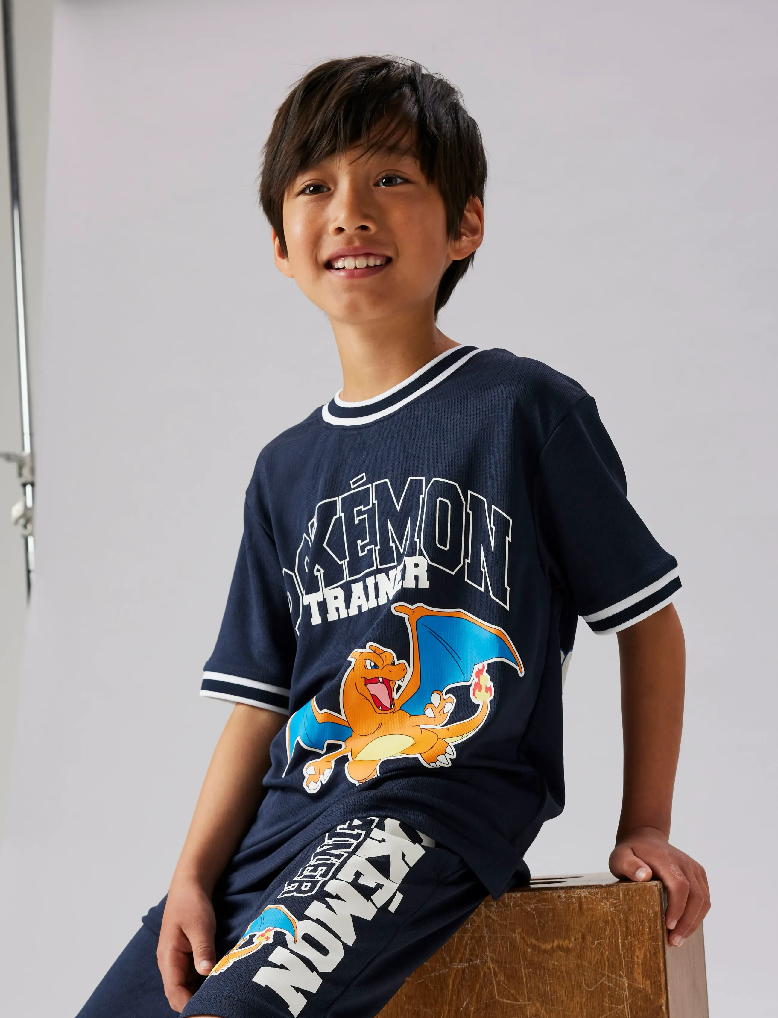 name it - NKMMORIS POKEMON NREG POLY SS TOP SKY - kurzärmelige - navy blazer - 4