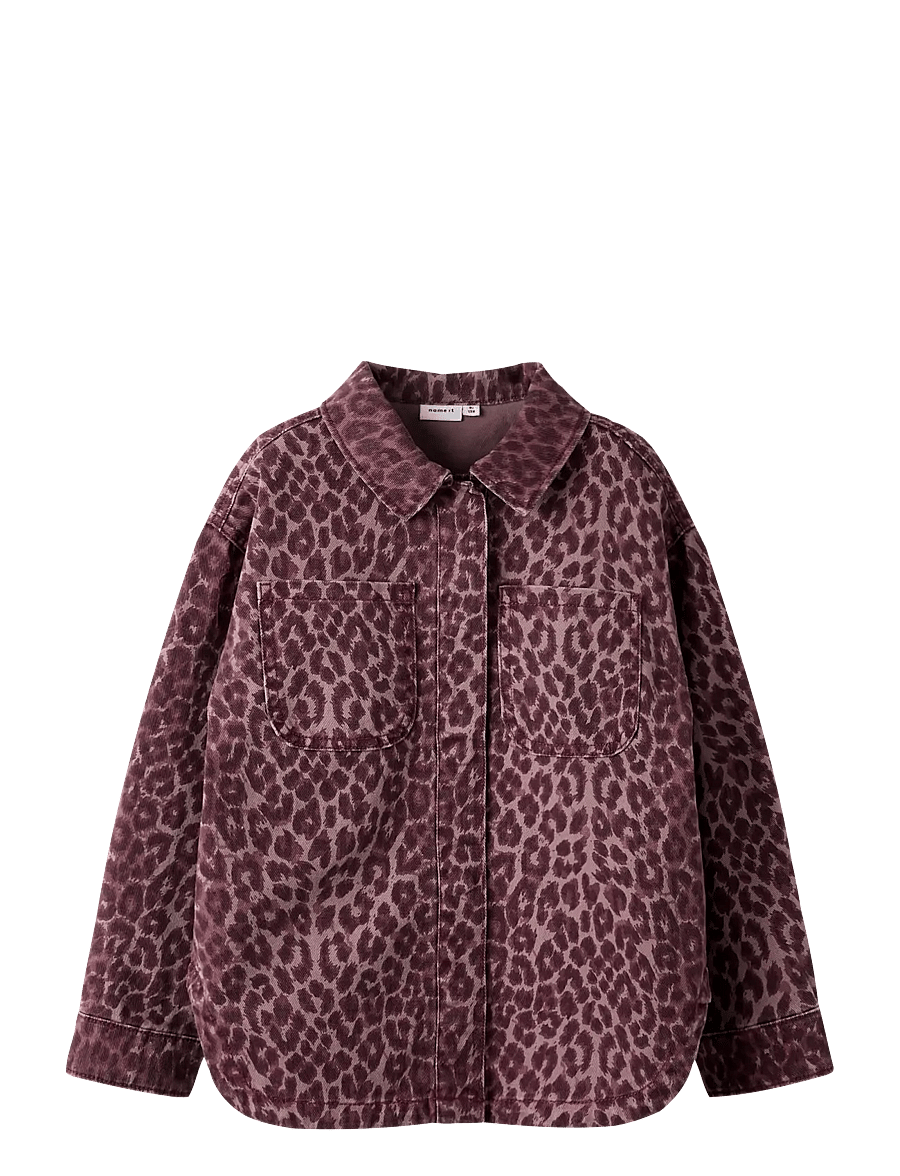 name it - NKFLEO TWILL SHACKET 4002-TD - jeansjacken - burgundy - 1