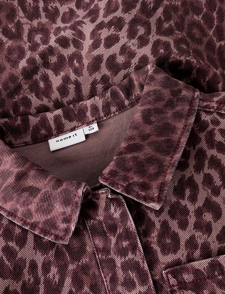 name it - NKFLEO TWILL SHACKET 4002-TD - jeansjackor - burgundy - 4
