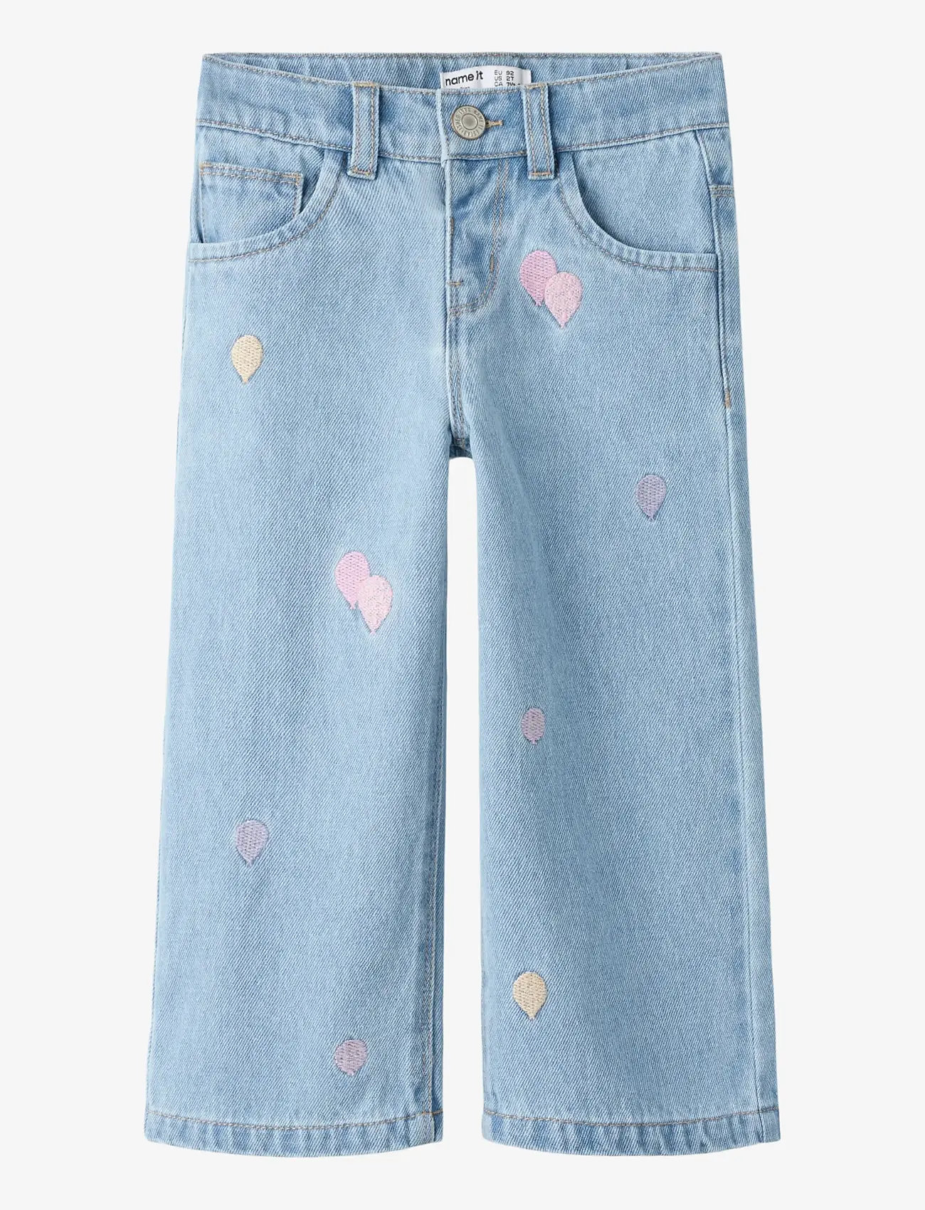 name it - NMFROSE WIDE EMB JEANS 4999-ZA - laia säärega teksad - medium blue denim - 1