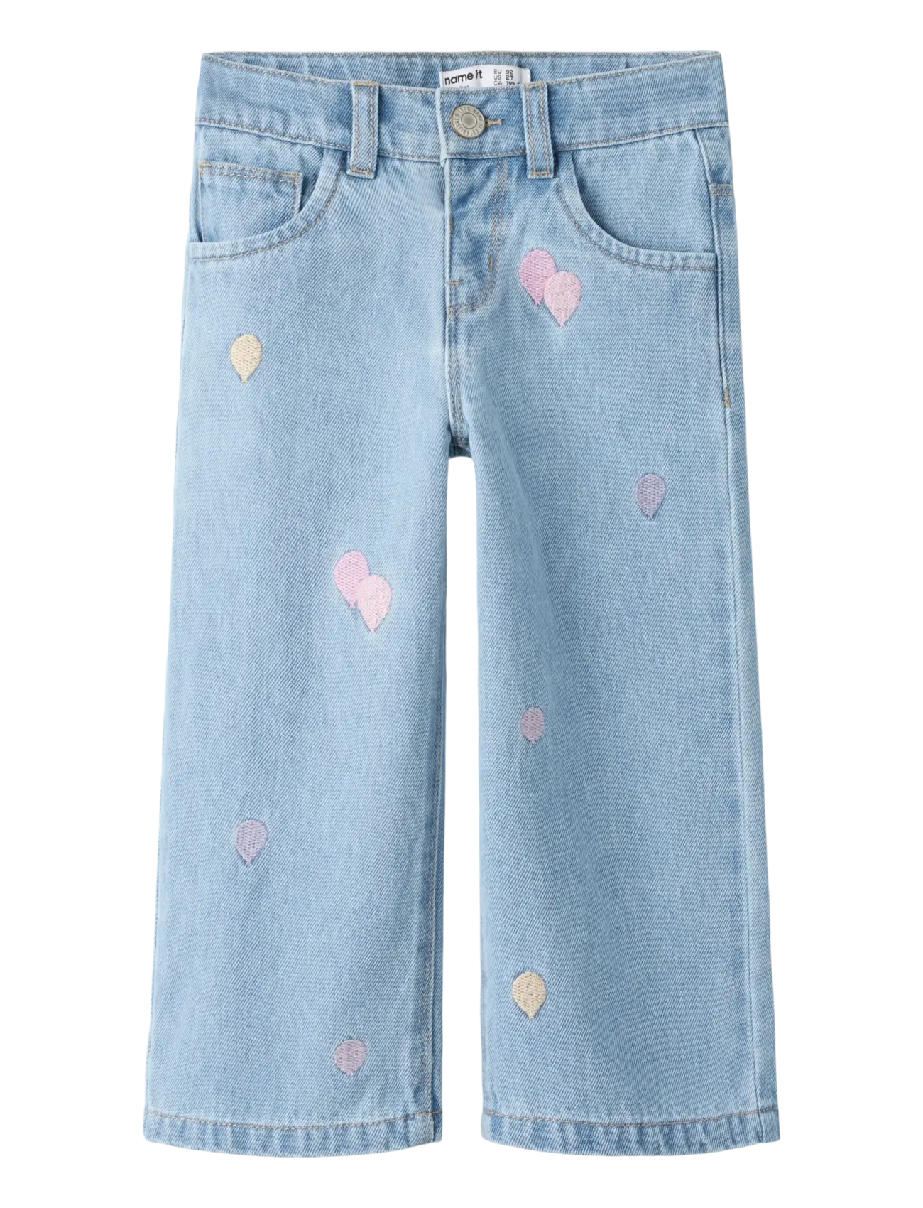 name it NMFROSE WIDE EMB JEANS 4999-ZA - Teksad - MEDIUM BLUE DENIM / blue
