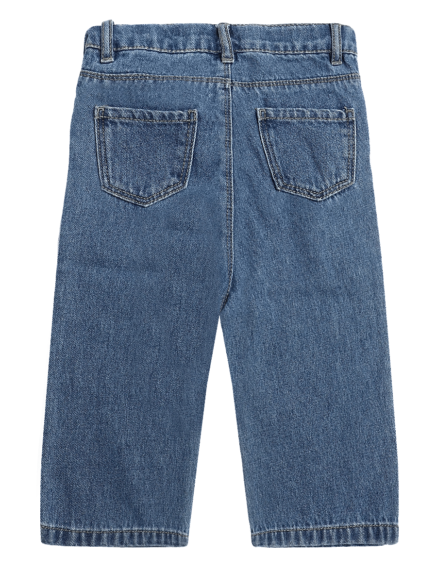 name it - NMFROSE WIDE EMB JEANS 4999-ZA - hosen mit weitem bein - medium blue denim - 1