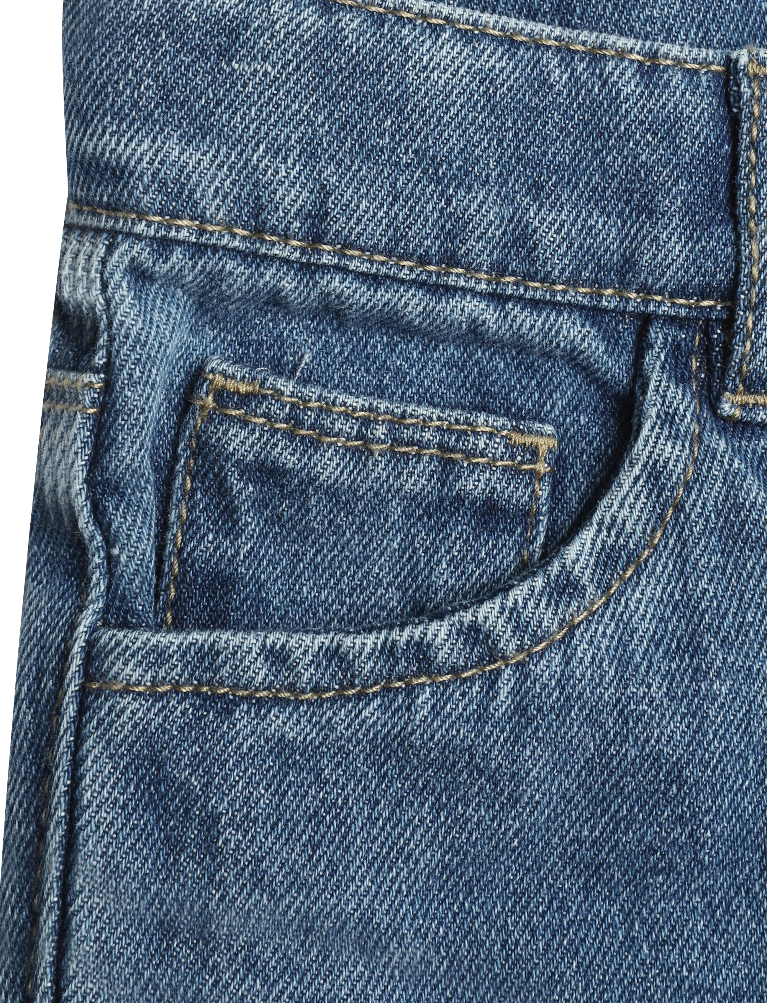 name it - NMFROSE WIDE EMB JEANS 4999-ZA - hosen mit weitem bein - medium blue denim - 4