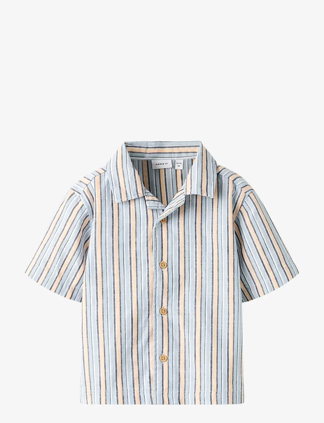 name it - NMMFIORE SS NREG SHIRT - kortærmede skjorter - blue fog - 0