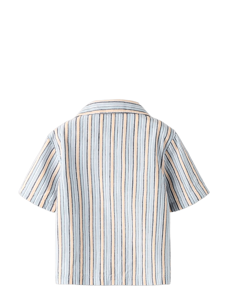 name it - NMMFIORE SS NREG SHIRT - kortärmade skjortor - blue fog - 1