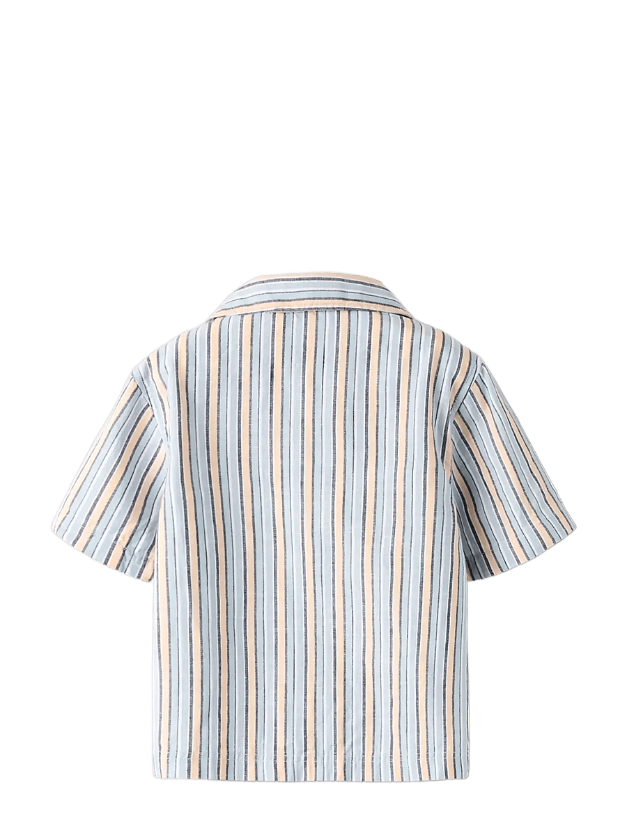 name it - NMMFIORE SS NREG SHIRT - kortärmade skjortor - blue fog - 1