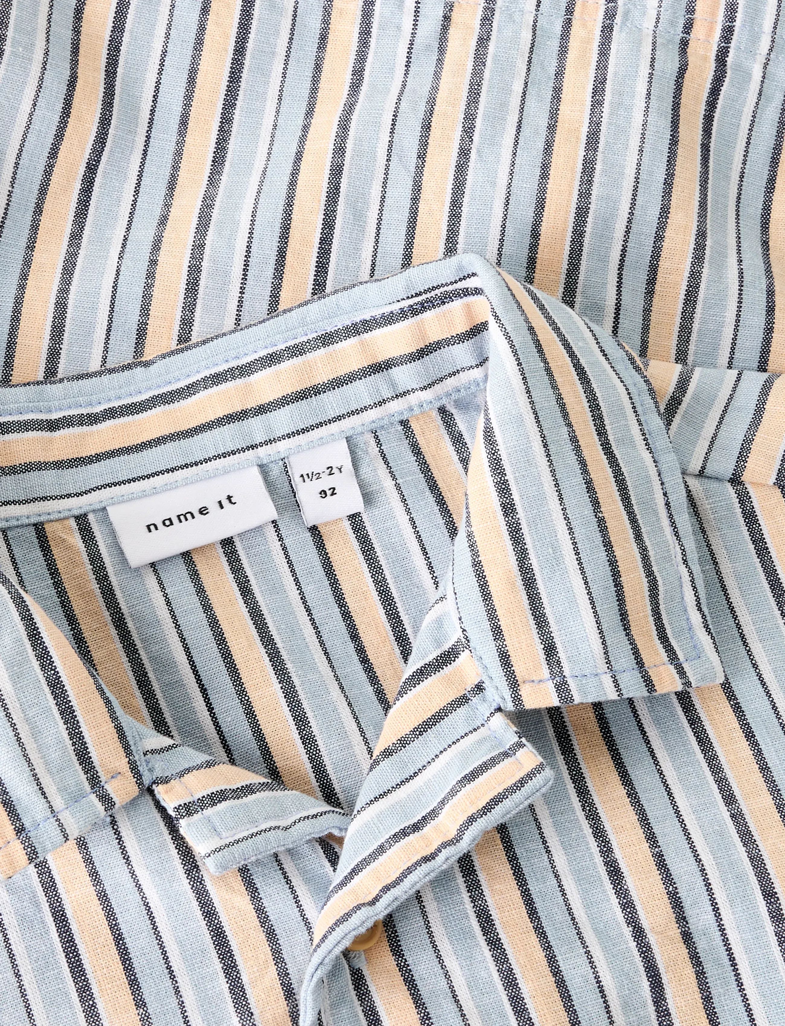 name it - NMMFIORE SS NREG SHIRT - lühikeste varrukatega särgid - blue fog - 4