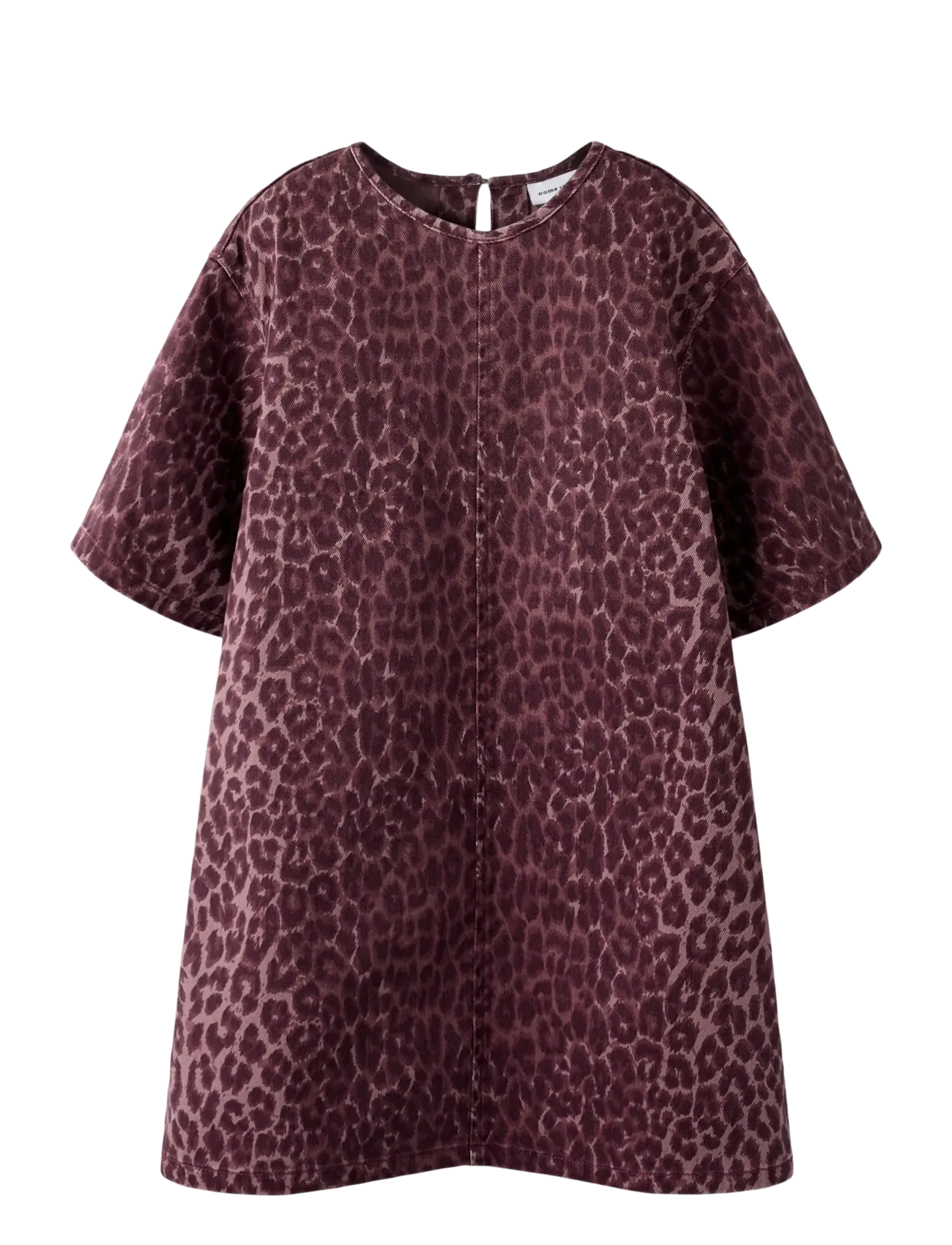 name it NKFLEO TWILL DRESS 4002-TD - Osta ikäryhmittäin - BURGUNDY / burgundy