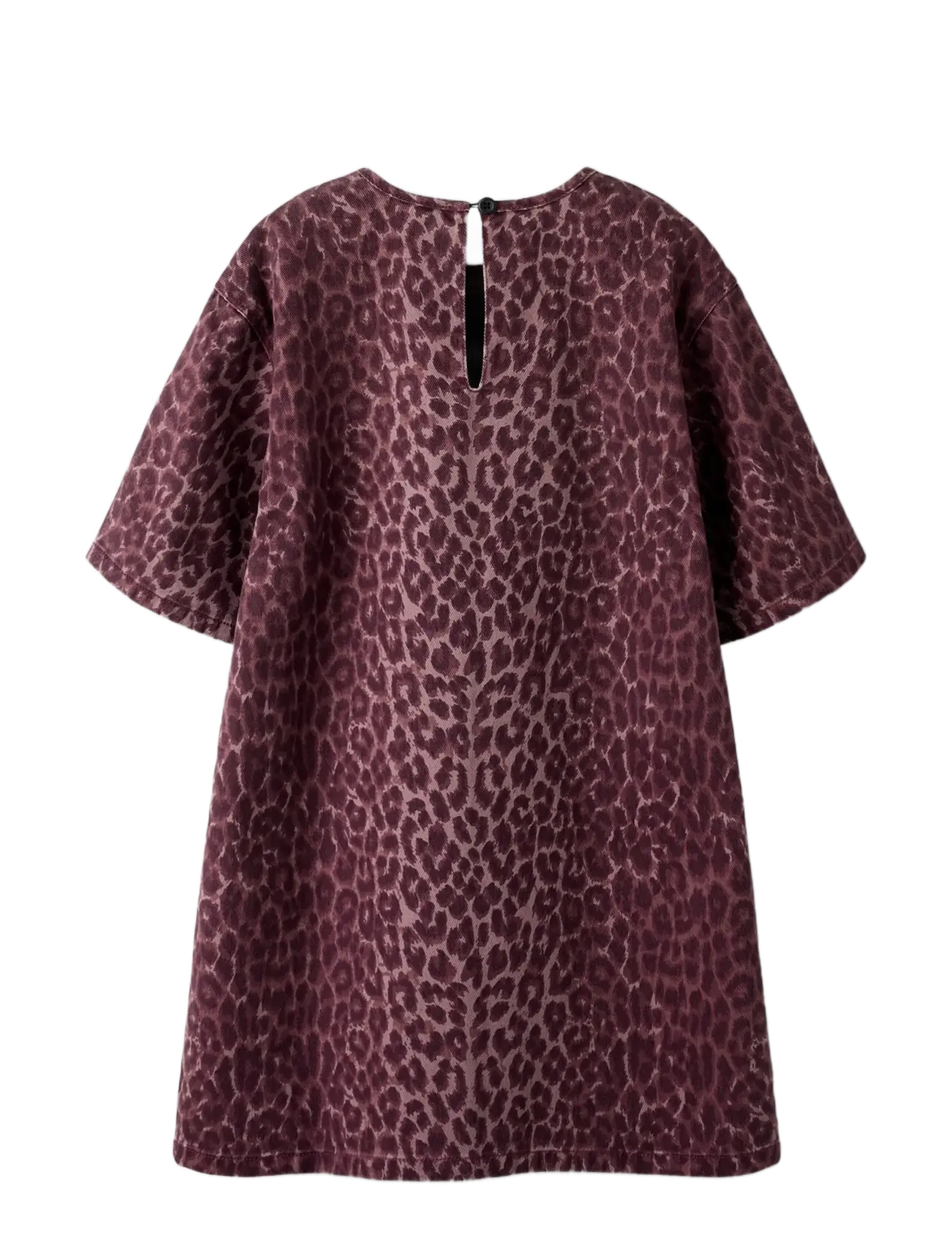 name it - NKFLEO TWILL DRESS 4002-TD - short-sleeved casual dresses - burgundy - 1