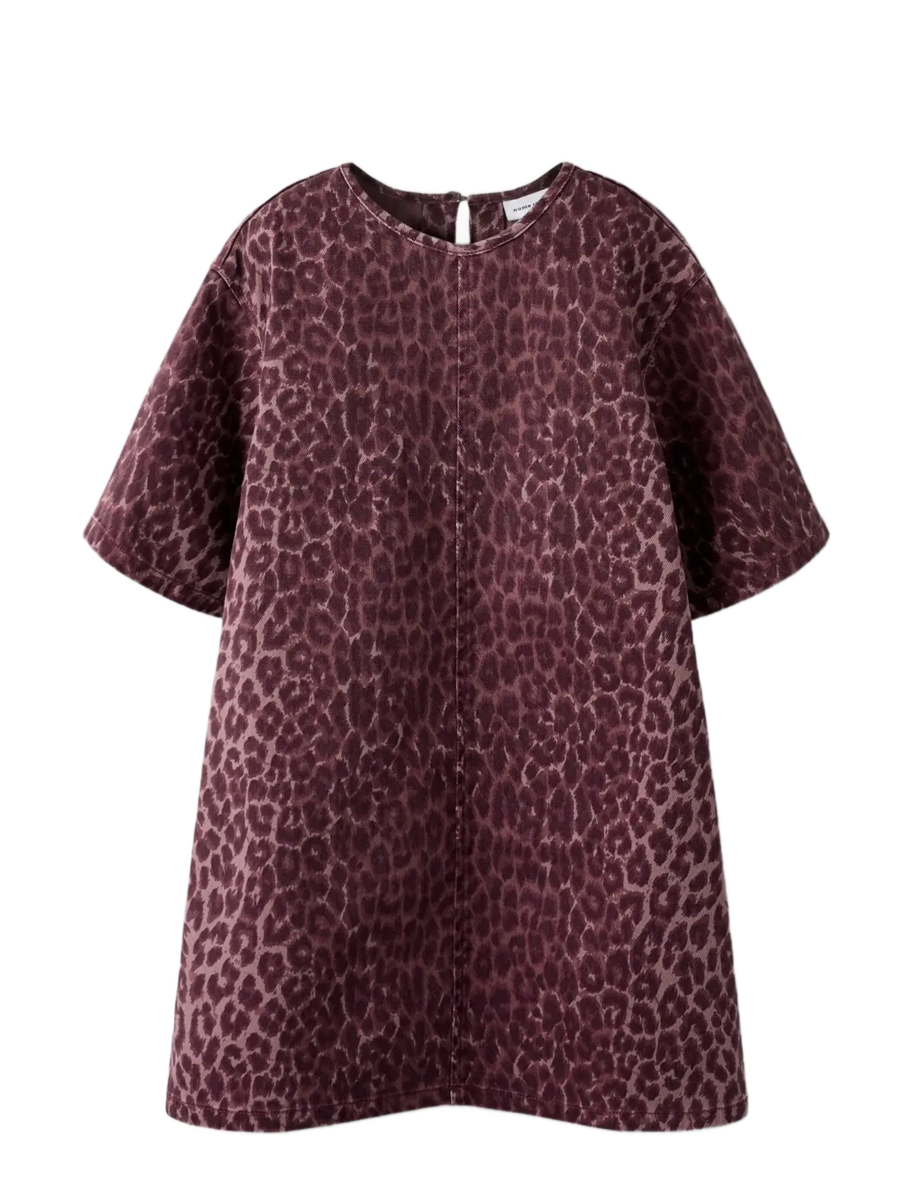 name it - NKFLEO TWILL DRESS 4002-TD - short-sleeved casual dresses - burgundy - 2