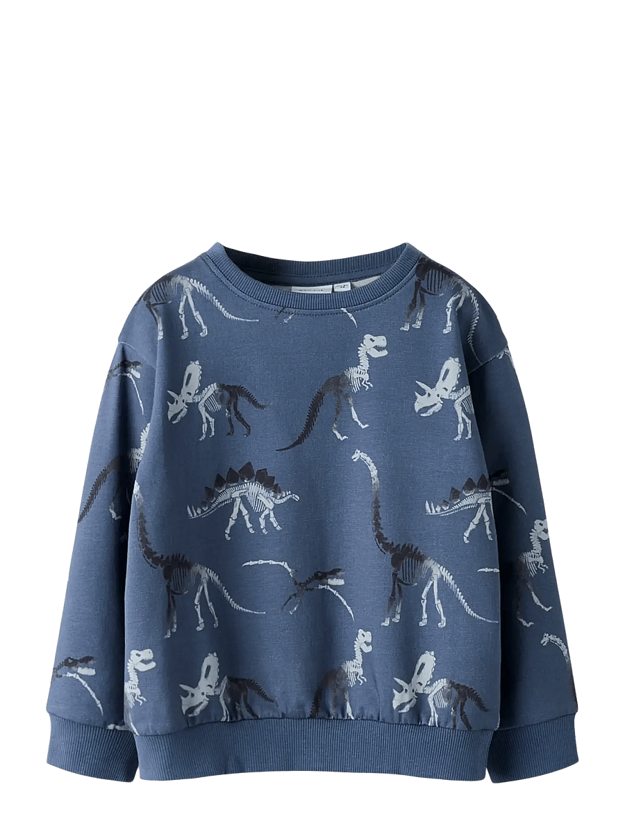 name it - NMMFABIA LS NREG SWEAT UNB - sweatshirts - vintage indigo - 0