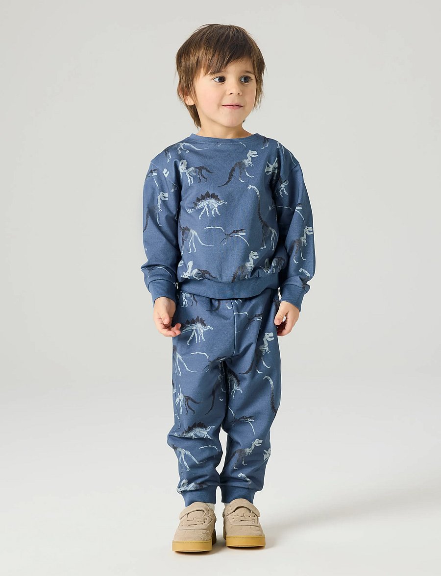 name it - NMMFABIA NREG SWEAT PANT UNB - jogginghosen - vintage indigo - 2