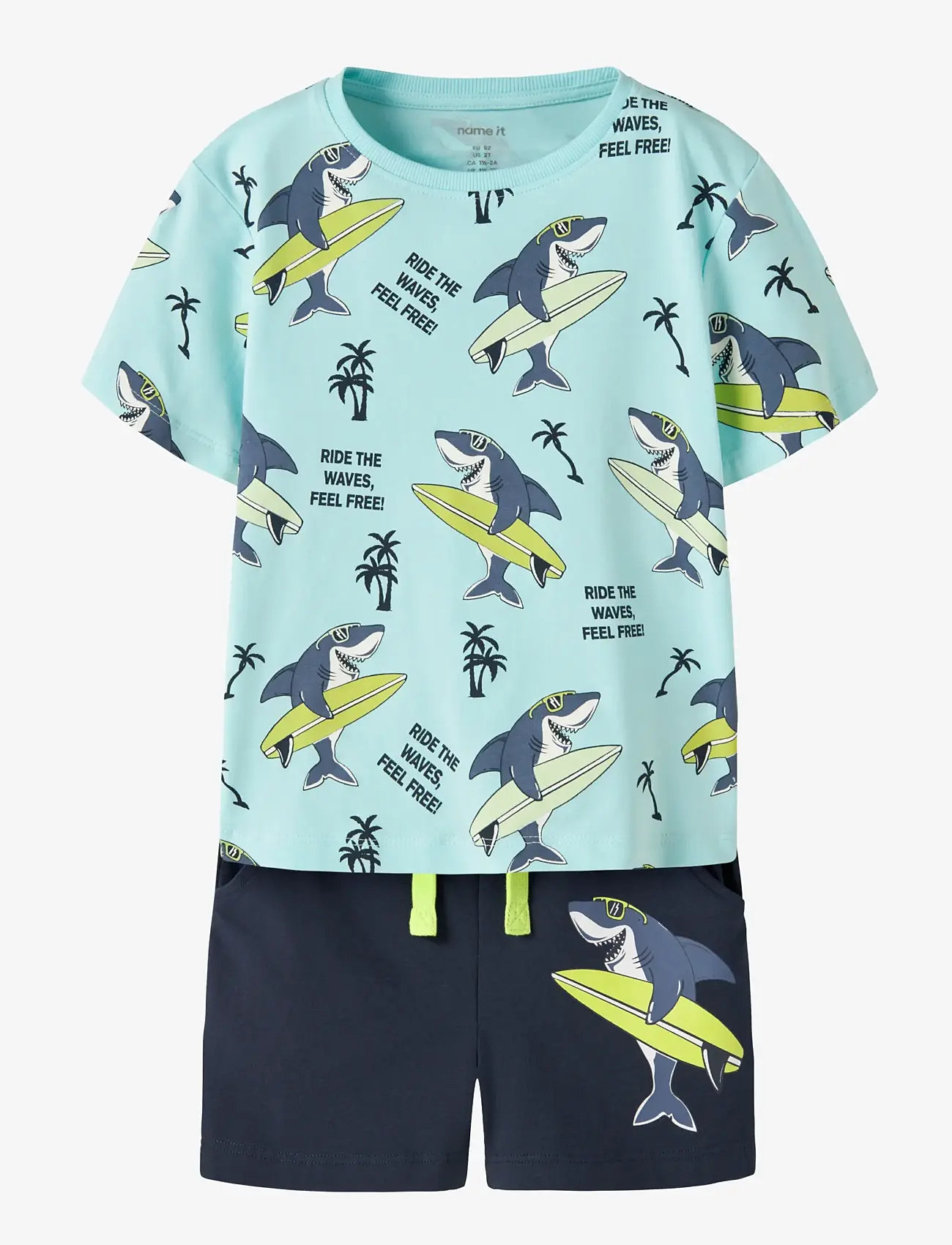 name it - NMMFLAZ SS NREG TOP SET BOX - sets with short-sleeved t-shirt - limpet shell - 0