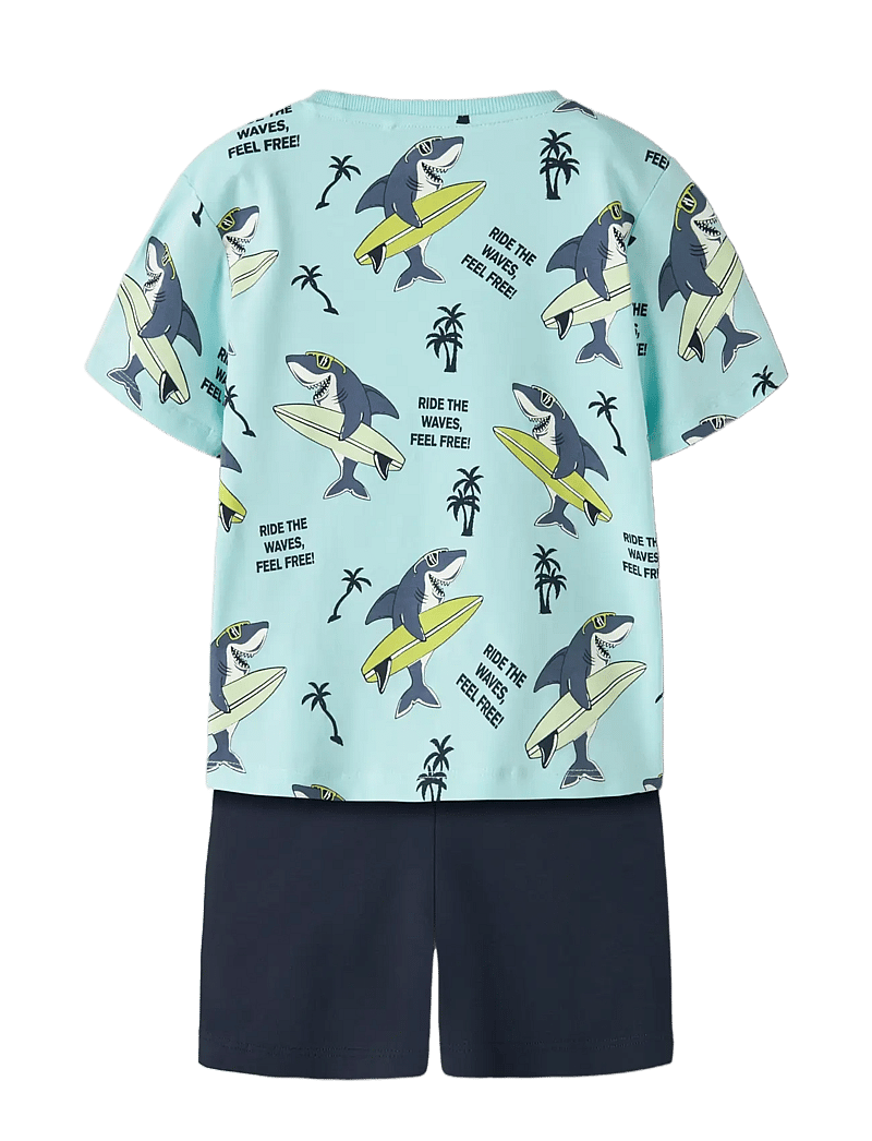 name it - NMMFLAZ SS NREG TOP SET BOX - sæt med kortærmet t-shirt - limpet shell - 1