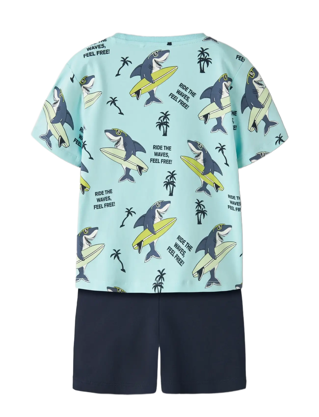 name it - NMMFLAZ SS NREG TOP SET BOX - sets mit kurzärmeligem t-shirt - limpet shell - 1