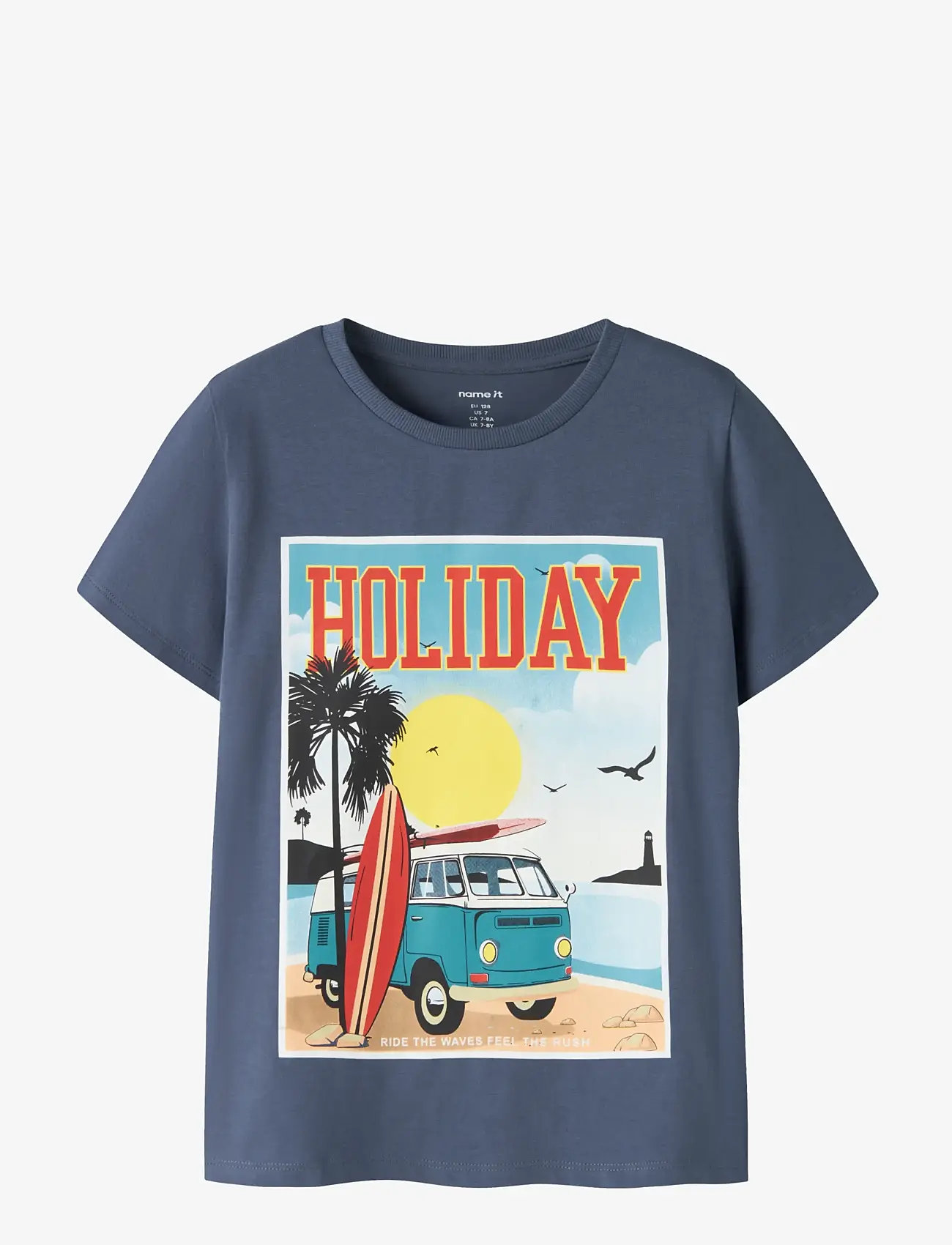 name it - NKMFIVIL SS TOP BOX - kortærmede t-shirts - vintage indigo - 0