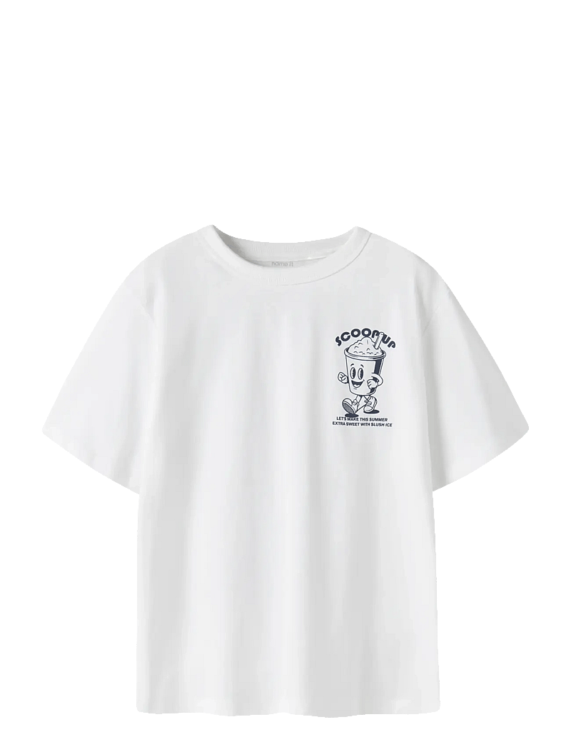 name it - NKMFLORIAN SS NREG TOP BOX - kurzärmelige - bright white - 0