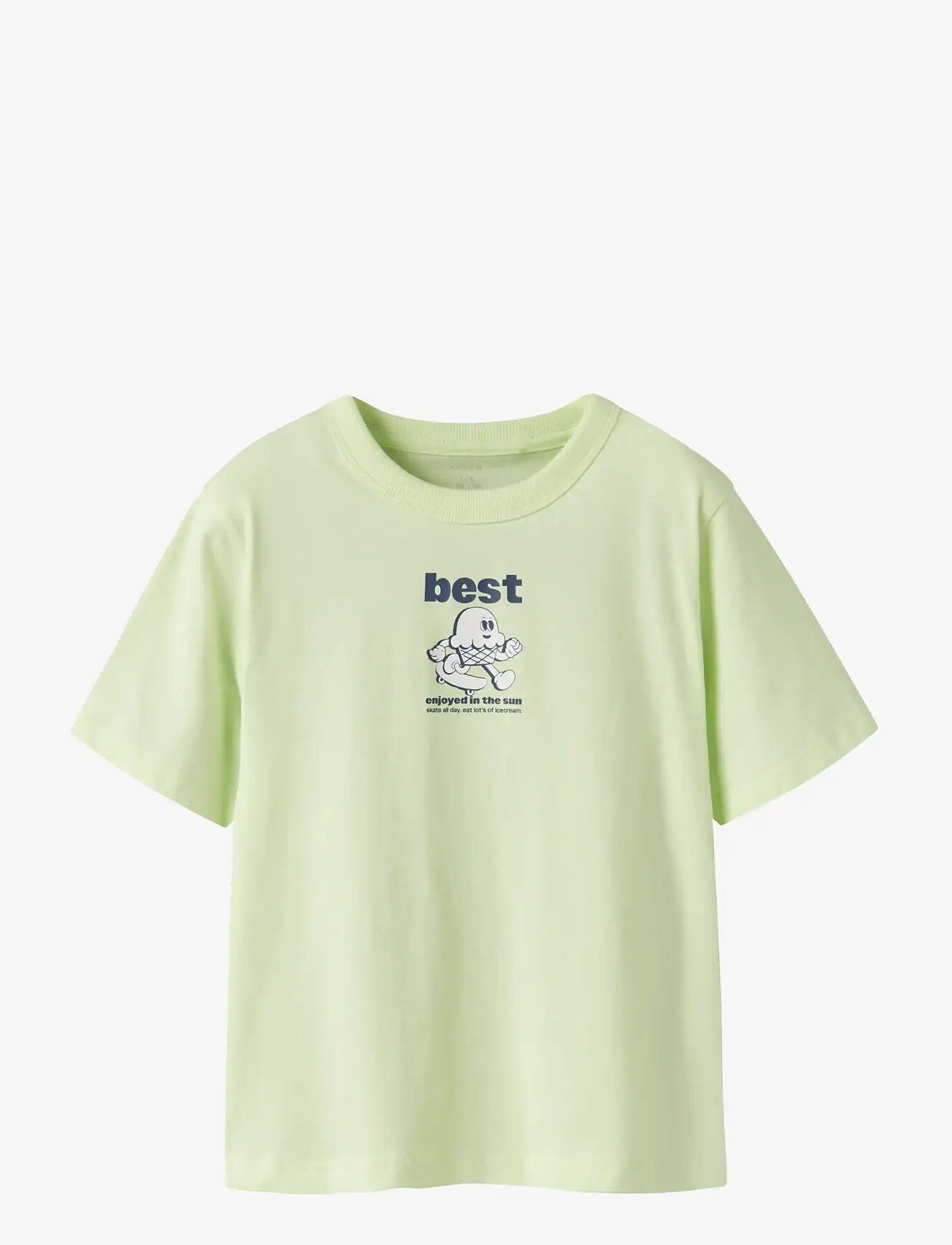name it - NKMFLORIAN SS NREG TOP BOX - kortærmede t-shirts - lime cream - 0