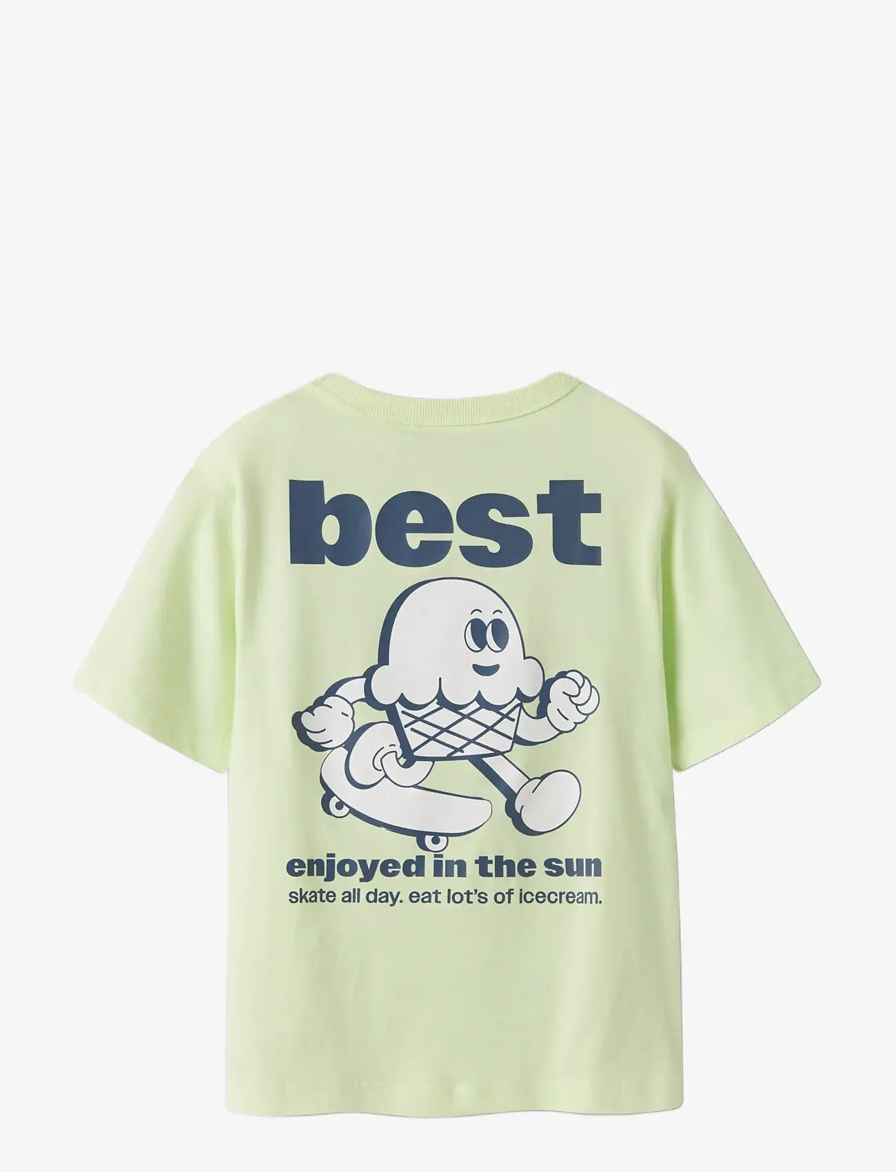 name it - NKMFLORIAN SS NREG TOP BOX - kortærmede t-shirts - lime cream - 1