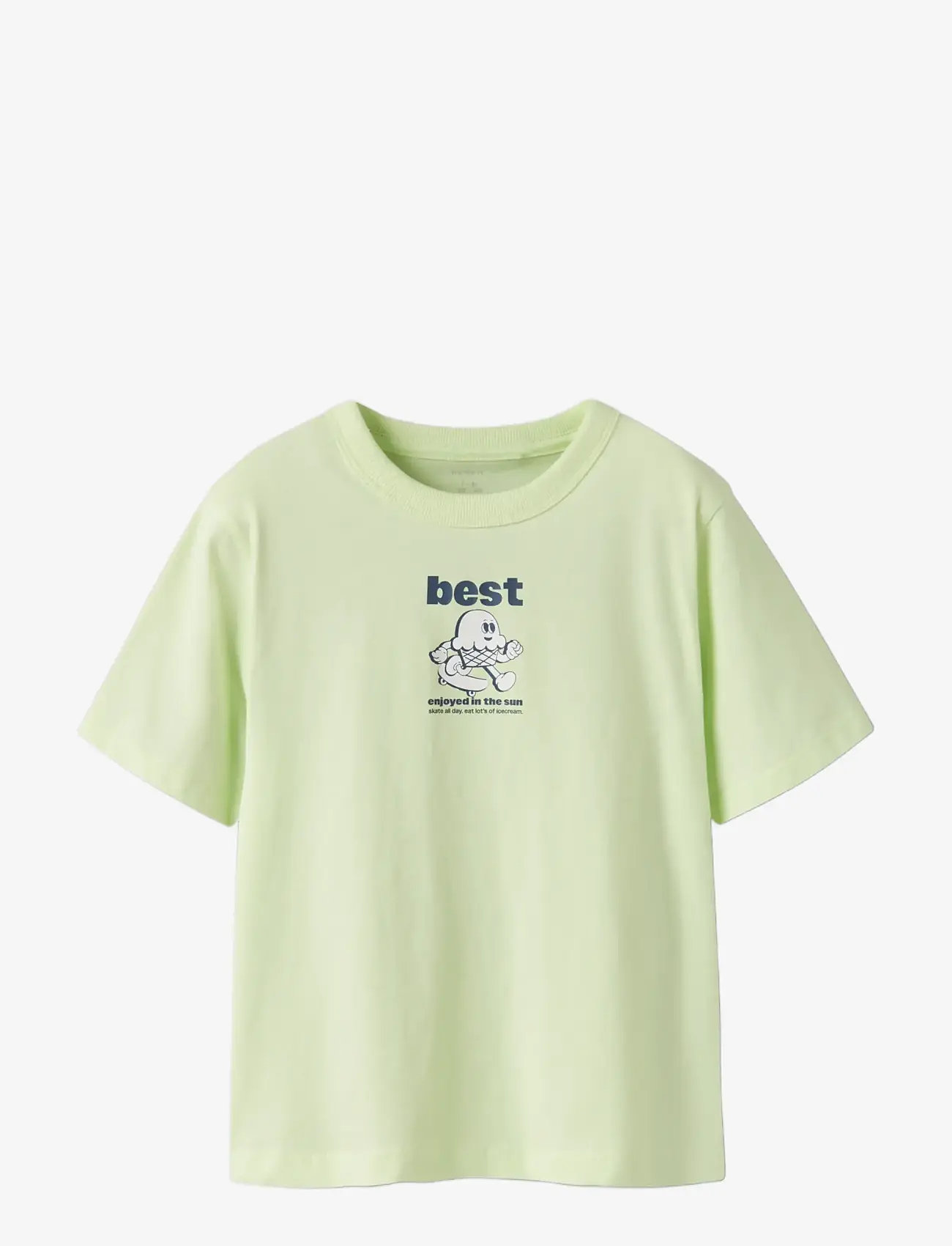 name it - NKMFLORIAN SS NREG TOP BOX - kortærmede t-shirts - lime cream - 2