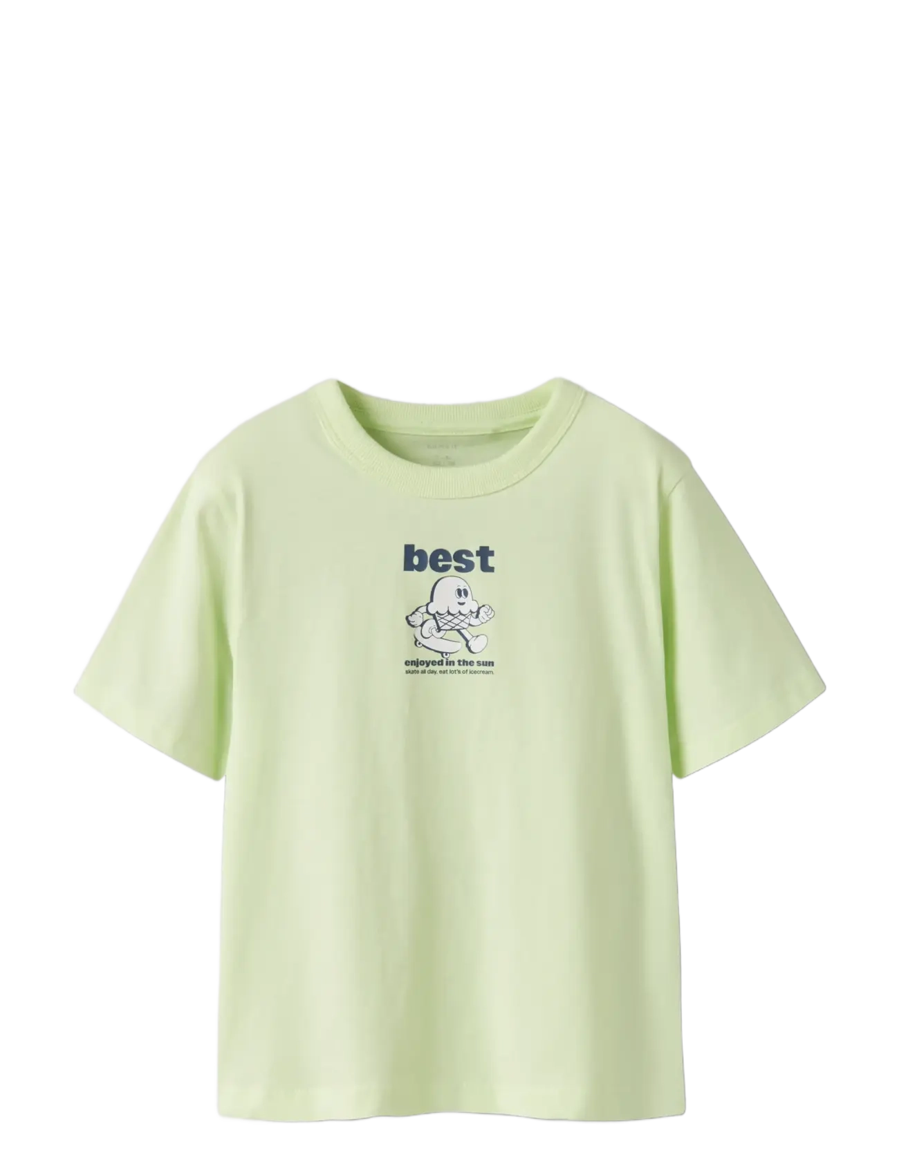name it - NKMFLORIAN SS NREG TOP BOX - kurzärmelige - lime cream - 2