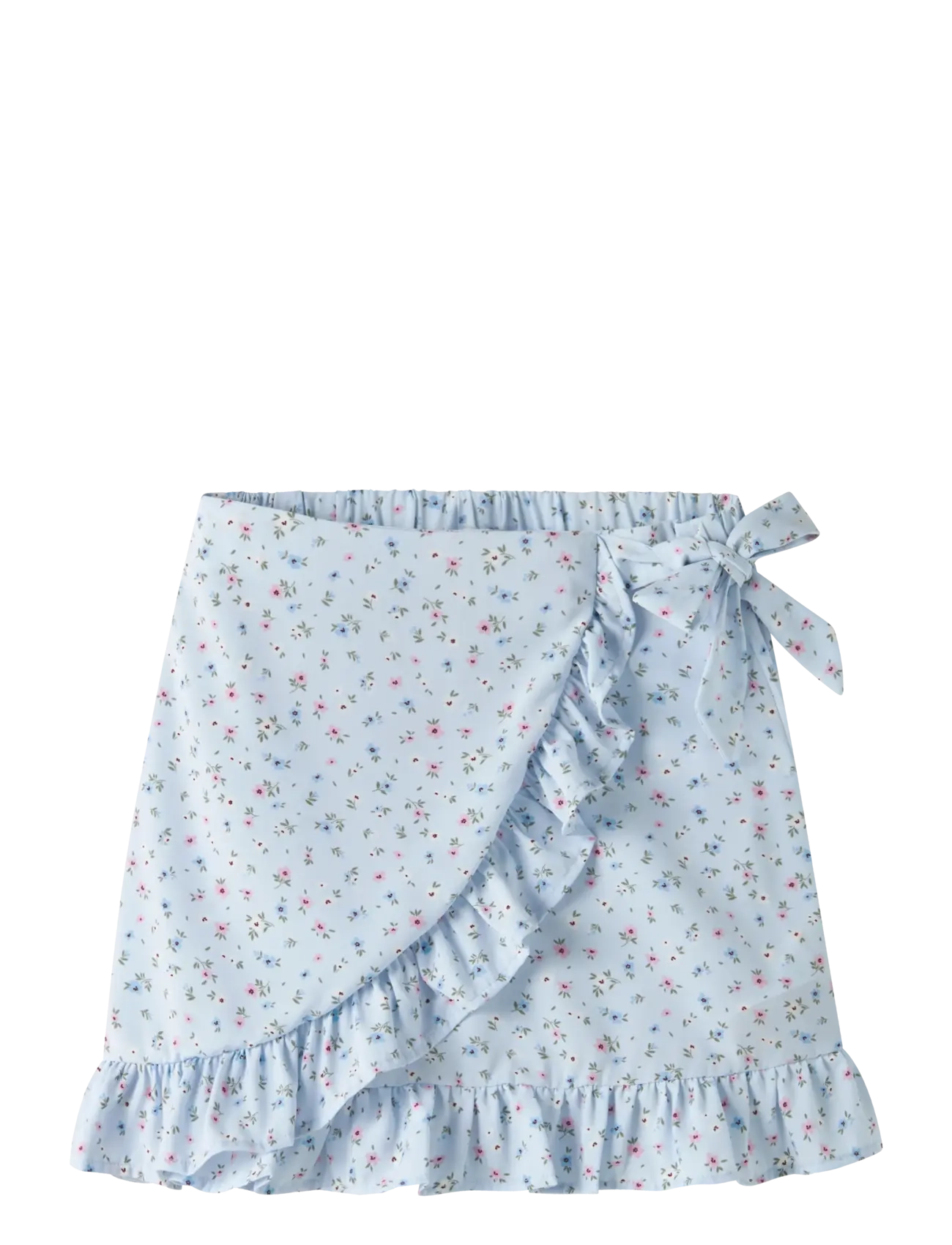 name it Nkfvinaya Wrap Skirt, 164, Röcke, Blau - Short Kinder