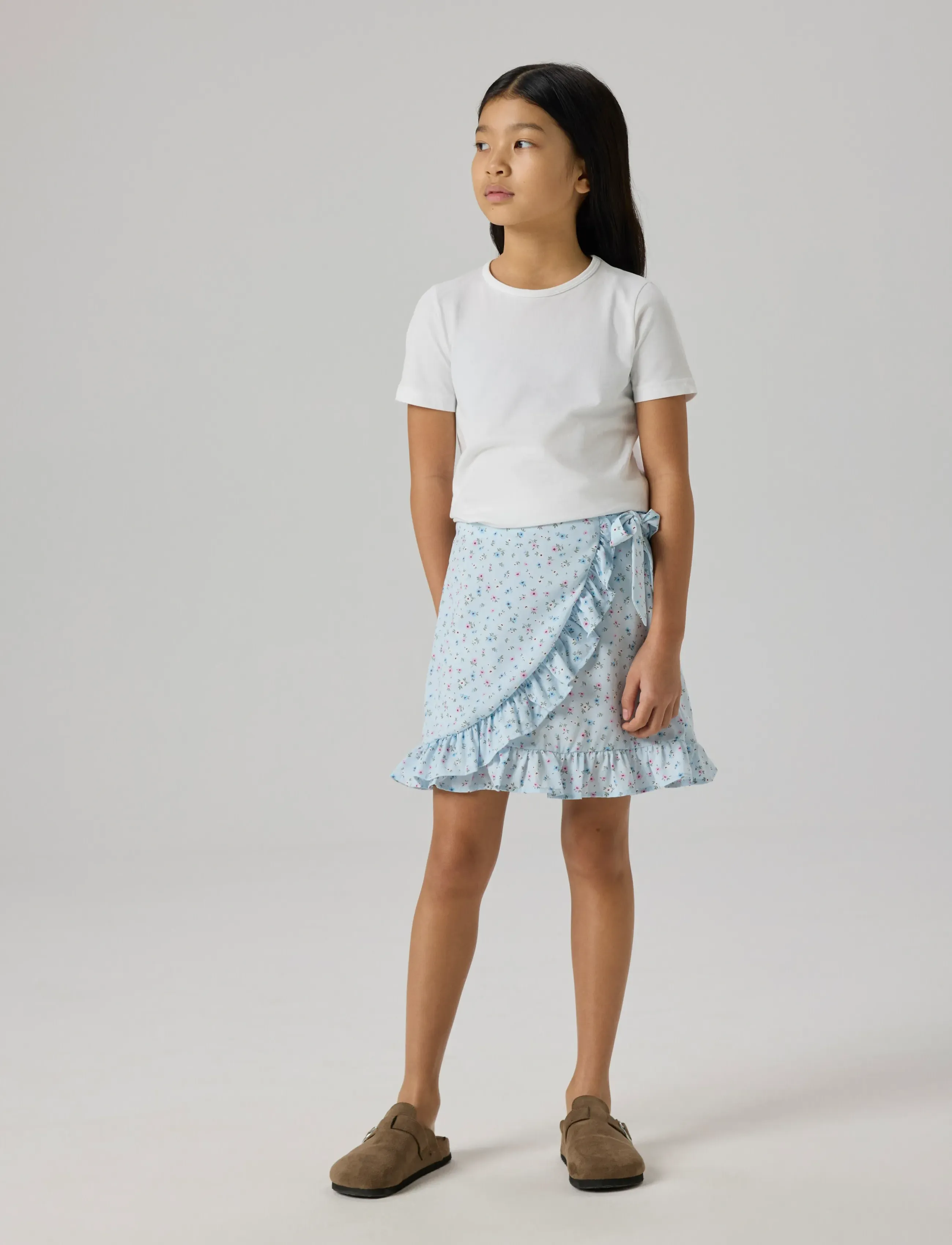 name it - NKFVINAYA WRAP SKIRT - miniseelikud - ice water - 2